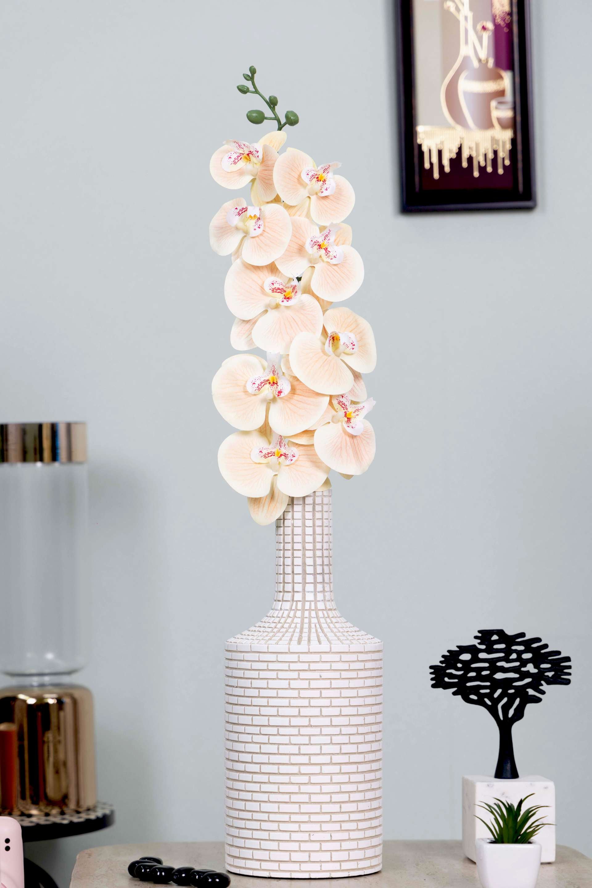 Artificial Orchid Stick-Orange