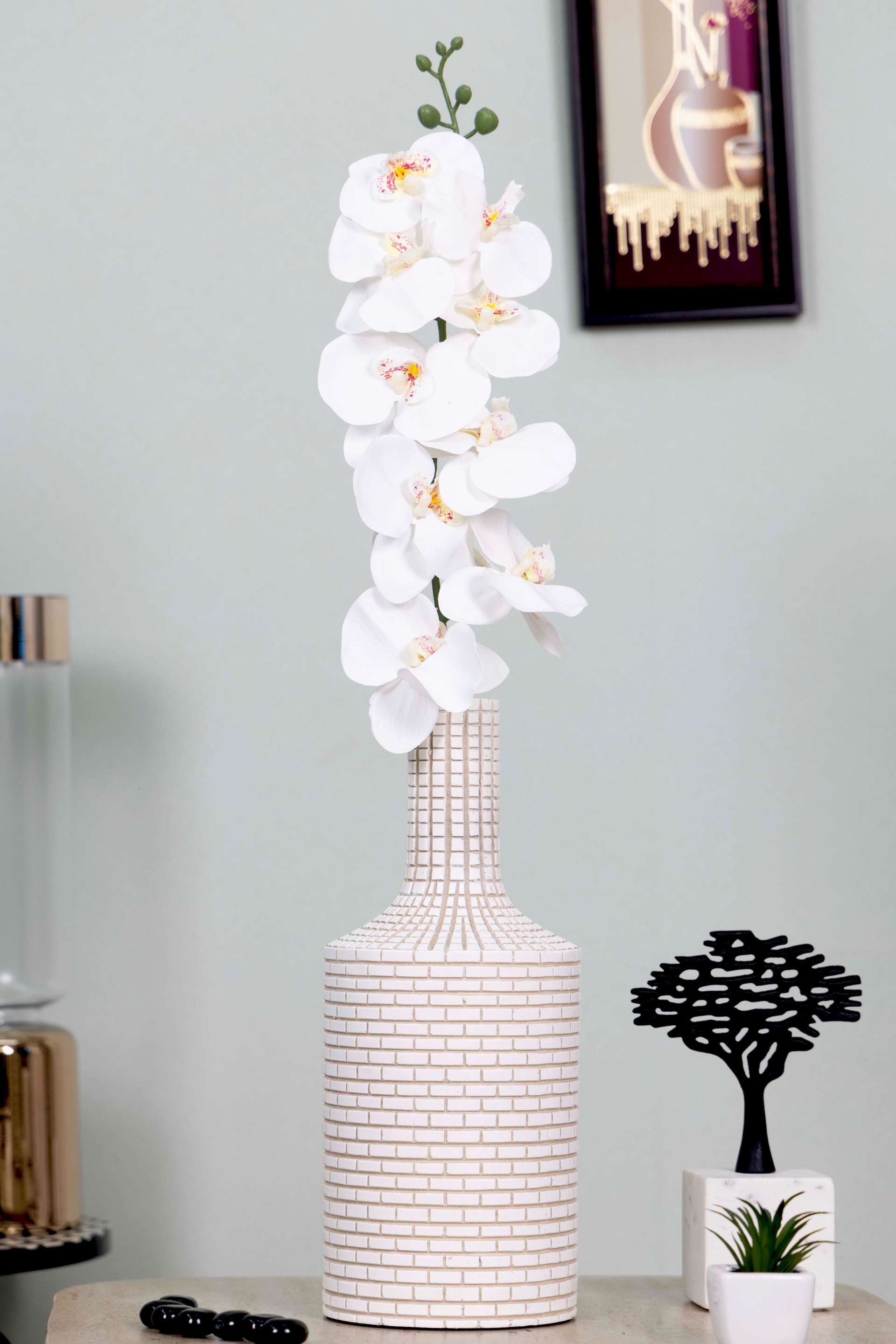 Artificial Orchid Stick-Orange