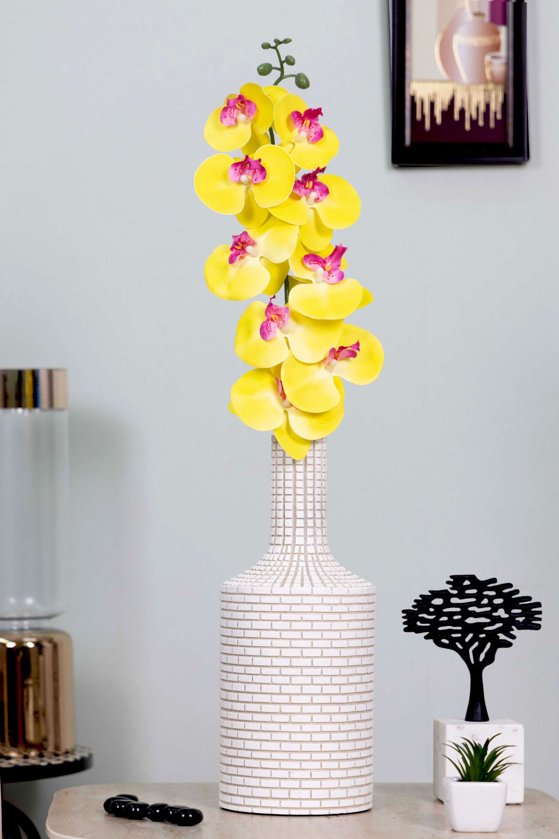 Artificial Orchid Stick-Orange