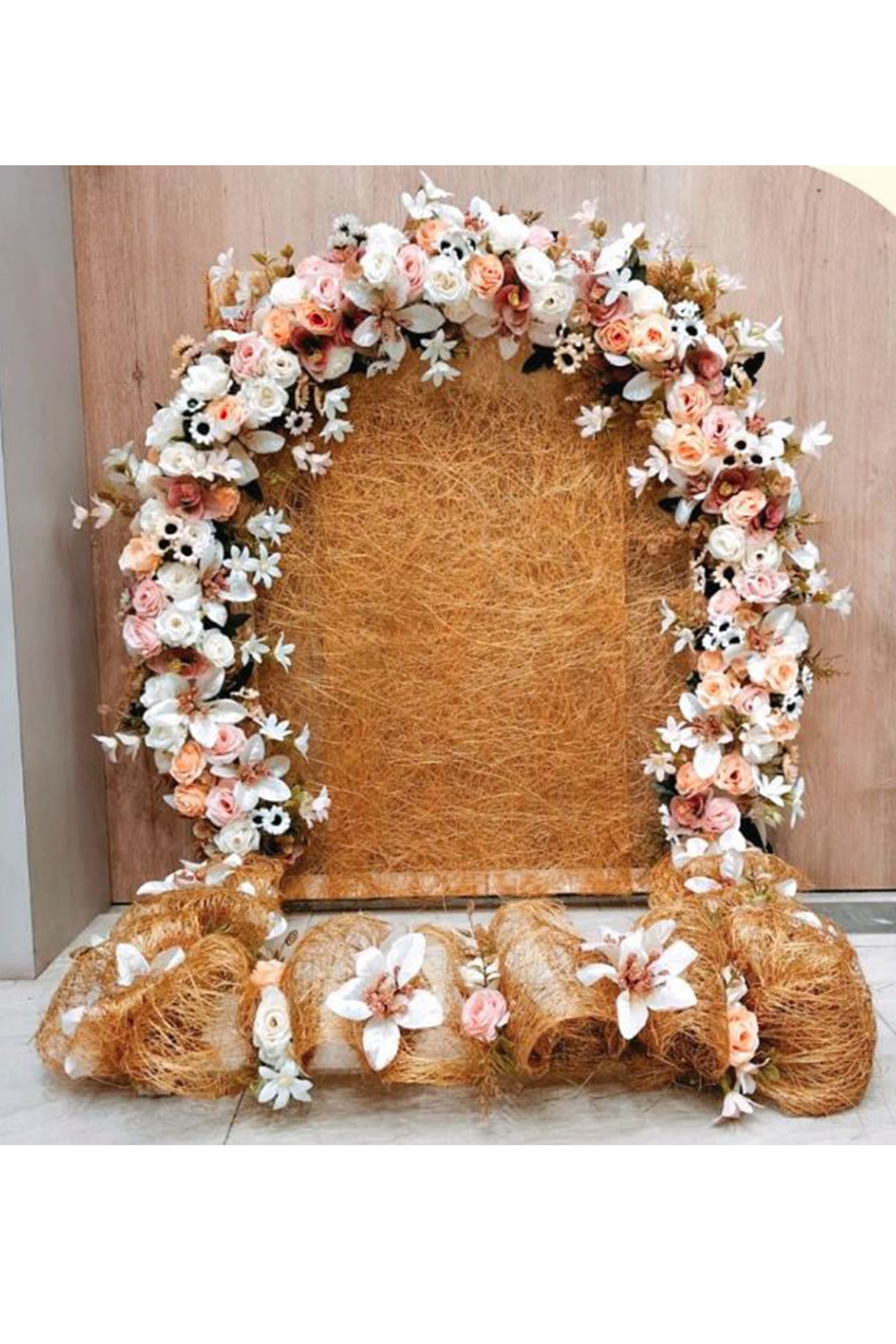 Artificial Flower Design Ganpati Decoration At Home
