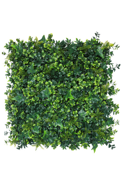 Mixed Ivy Artificial Green Vertical Garden Tiles for Outdoor and Indoor Use (Pack of 1)