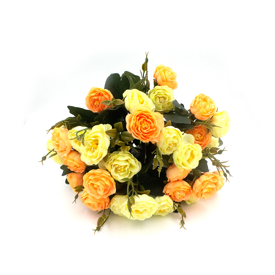Rose Artificial Flower Bunch without Pot for Home Decoration (Pack of 3)