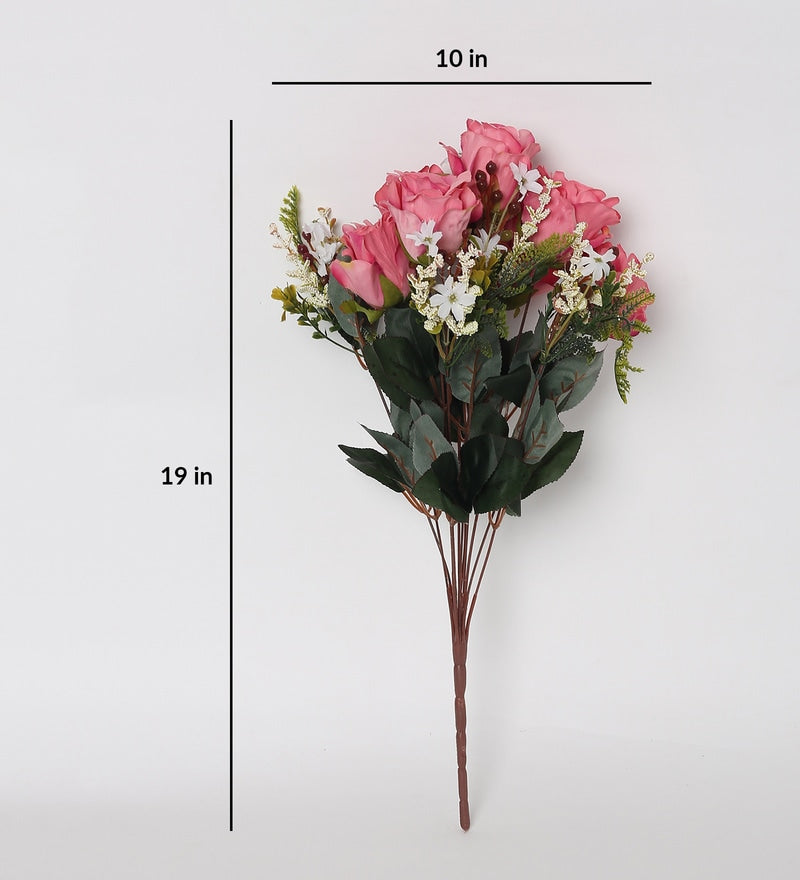 Pollination Artificial Splendacious Rose Flower Bunch Without Pot