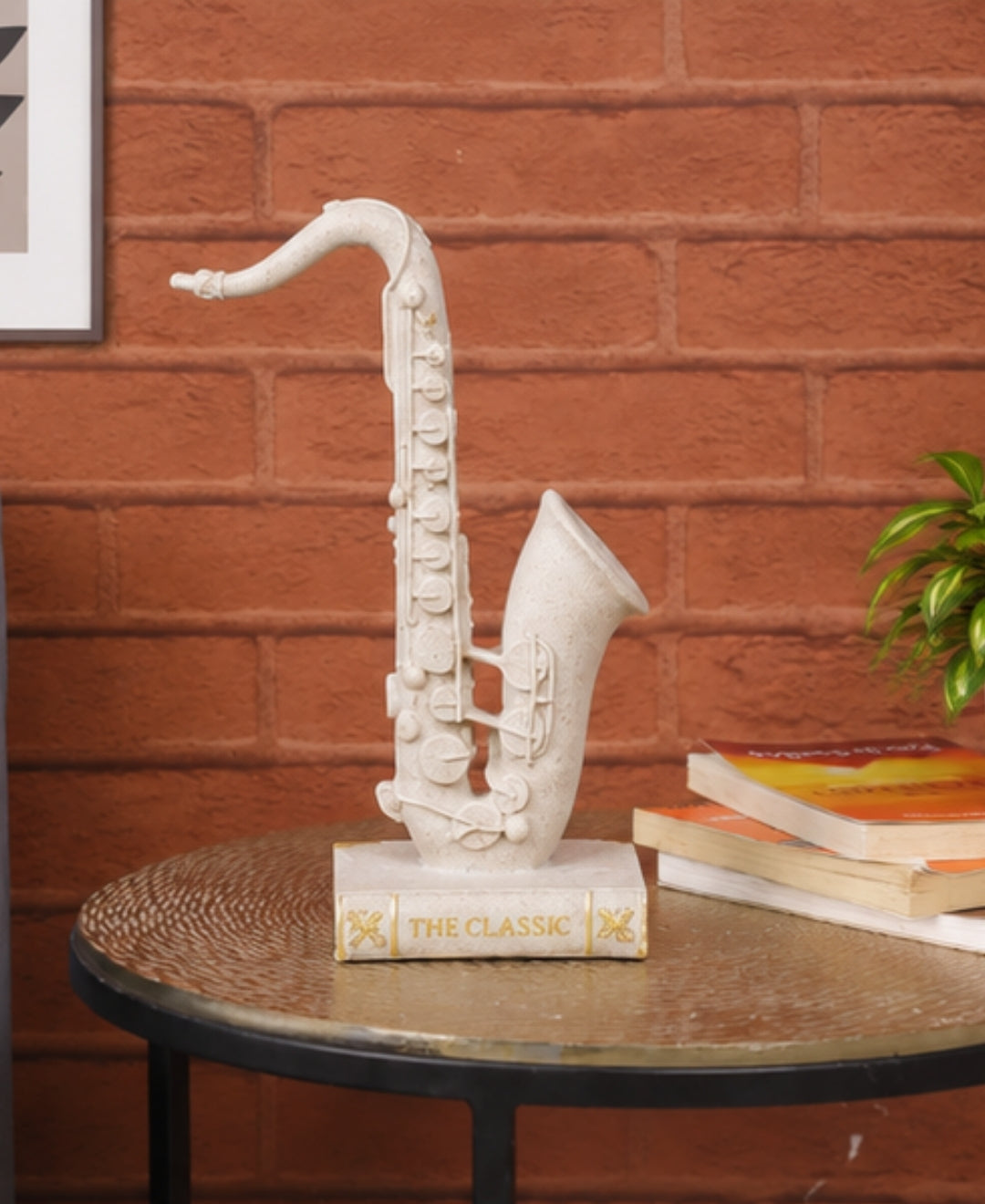 Modern Saxophone Sculpture Resin Artifact