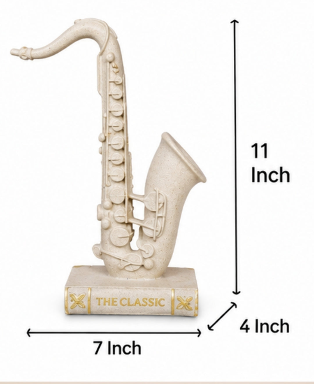 Modern Saxophone Sculpture Resin Artifact