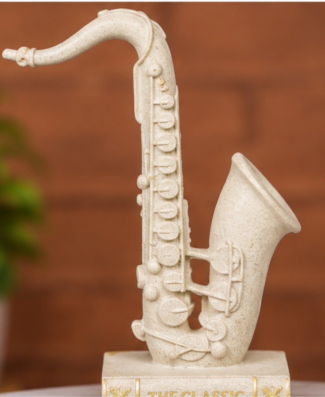 Modern Saxophone Sculpture Resin Artifact
