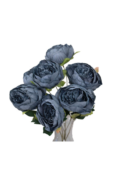 Peony Artificial Flowers Bunch for your home or office decor-Blue