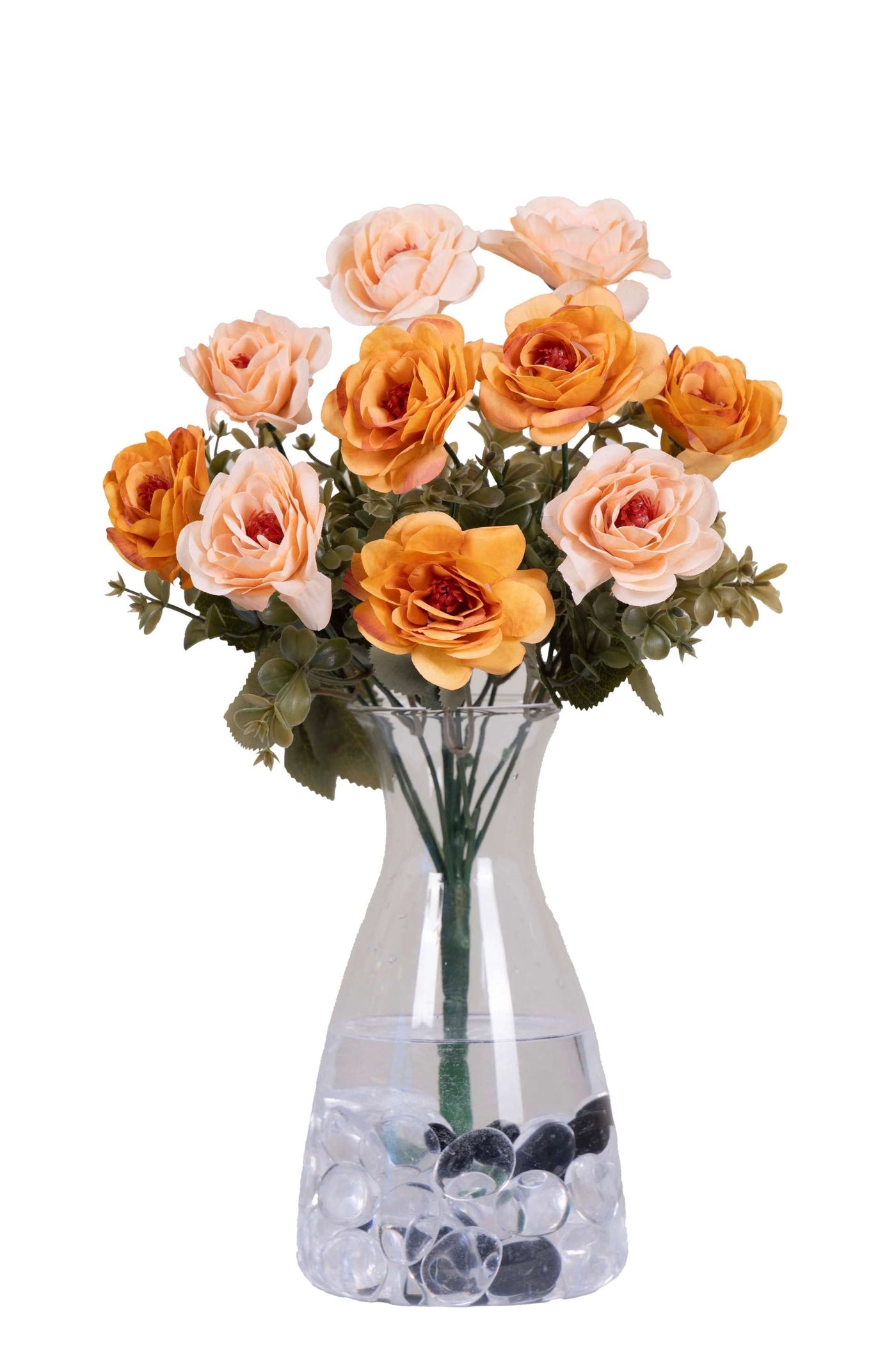 Premium Artificial Rose Flower Bunch-Orange