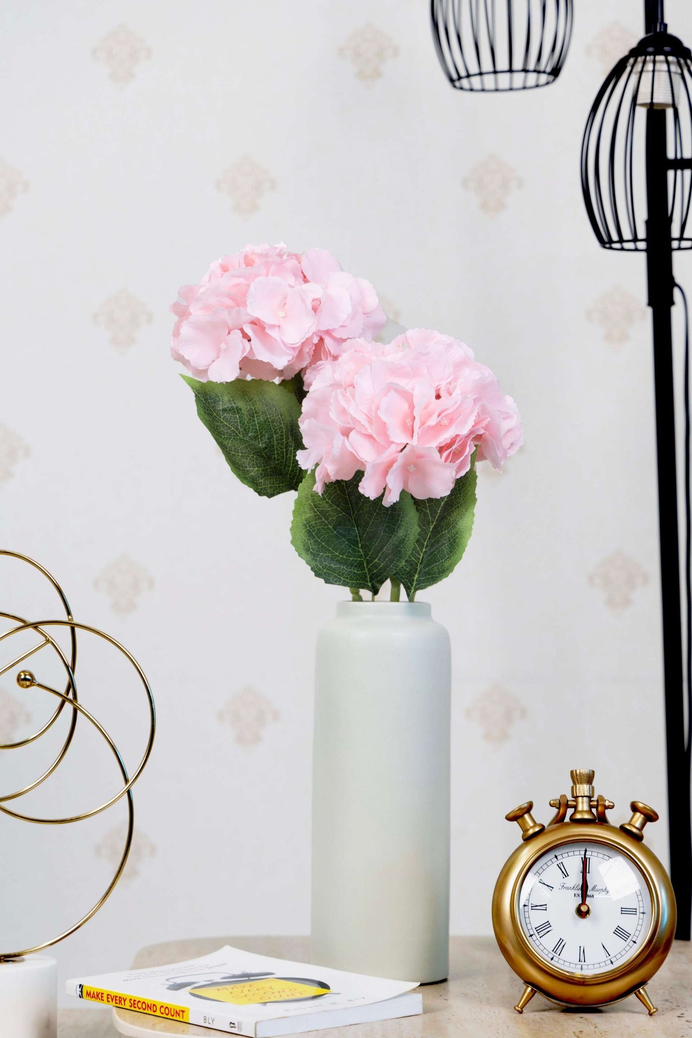 Beautiful Hydrangea Flower Bunch-Red