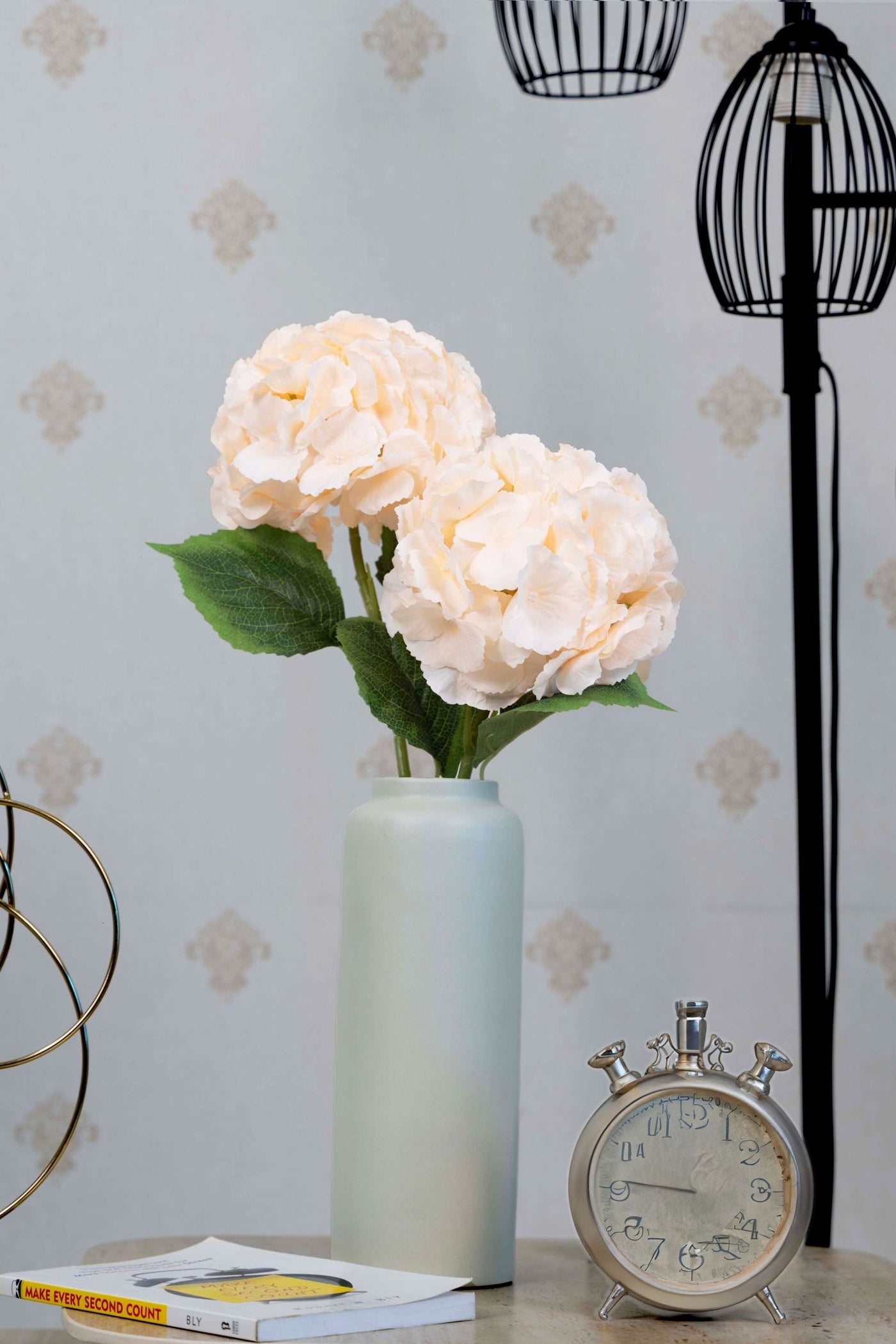 Beautiful Hydrangea Flower Bunch-White