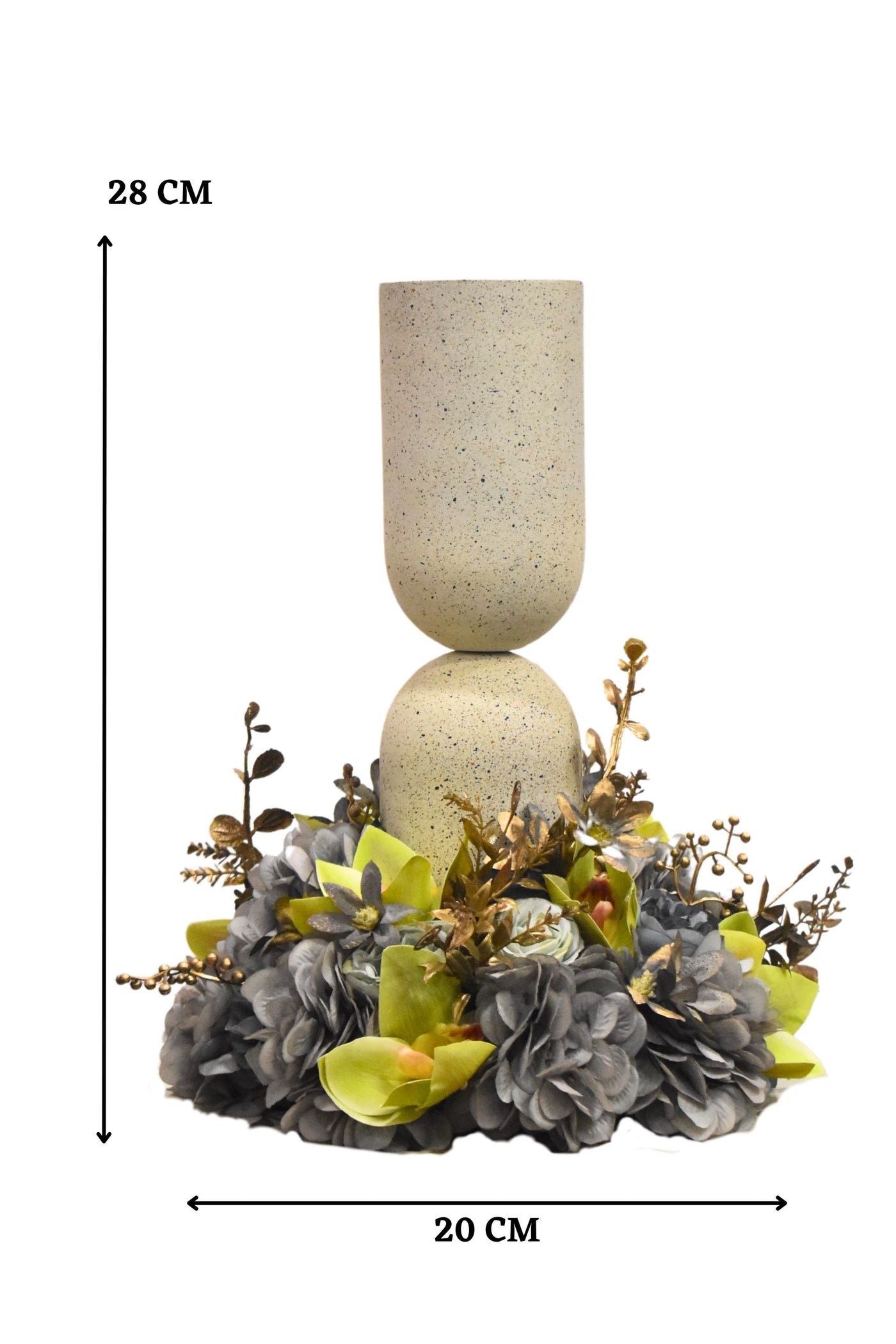 Elegant Minimalist Vase Arrangement with Artificial Flower Bunch