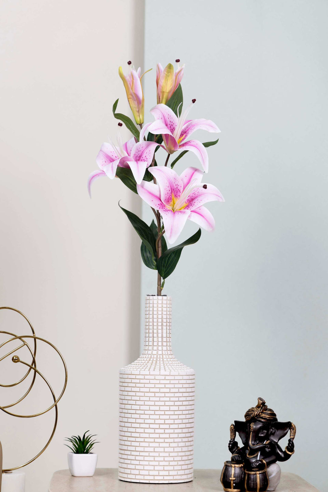 artificial asiatic lily Art Street Artificial Oriental Lily Flower Sticks-Purple
