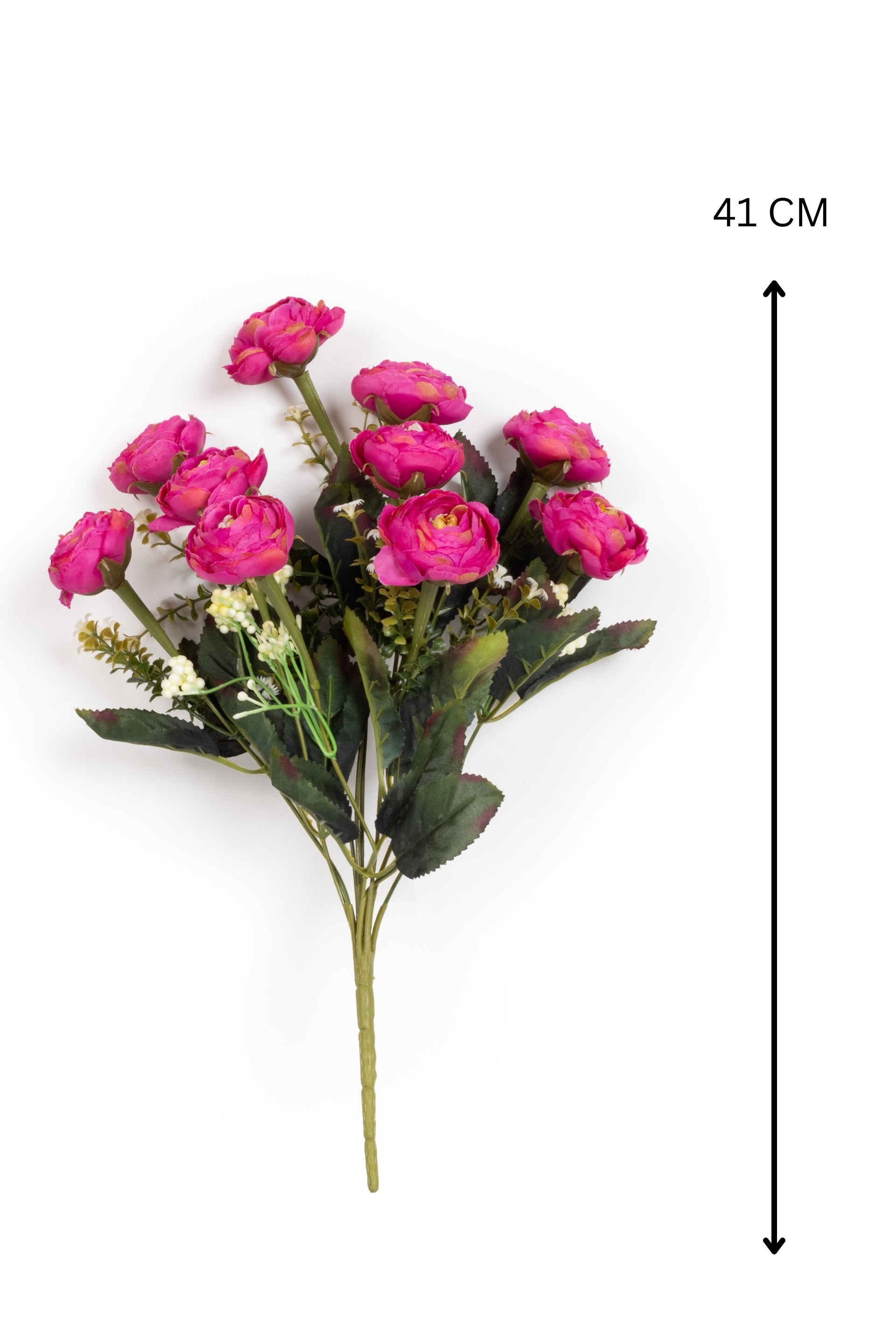 Vibrant Artificial Bloom Flower Bunch-Dark Pink