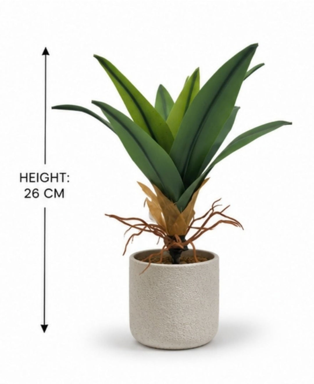 Mini Faux Agave Green Tabletop Plant without Pot