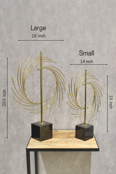Ornamental Sun Abstract Metal Figurines for your Home or Office decor-Large