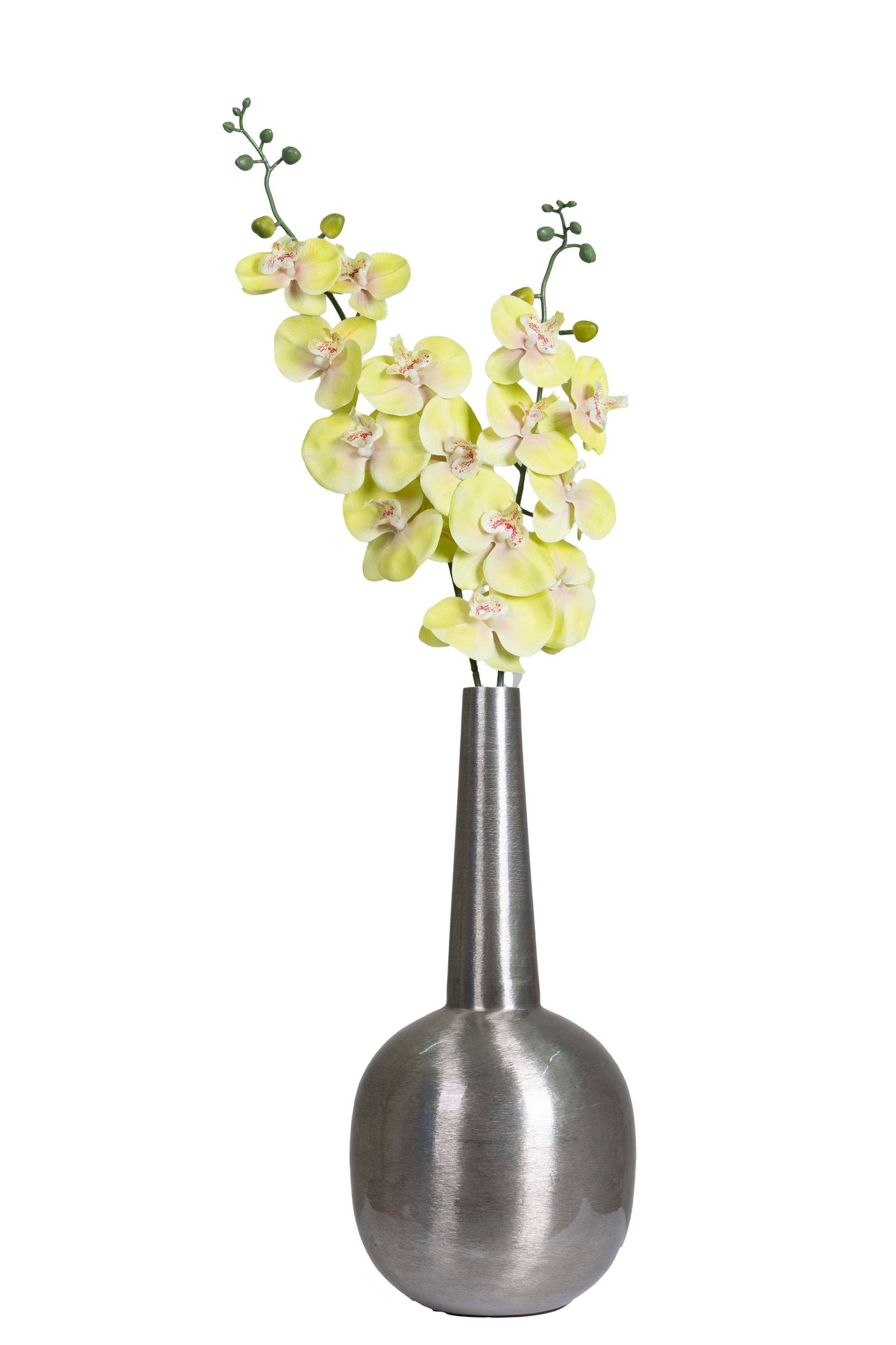 Dual Stem Artificial Orchid Flower-Yellow