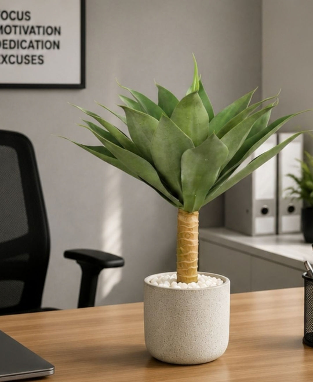 Medium Faux Agave Green Tabletop Plant without Pot