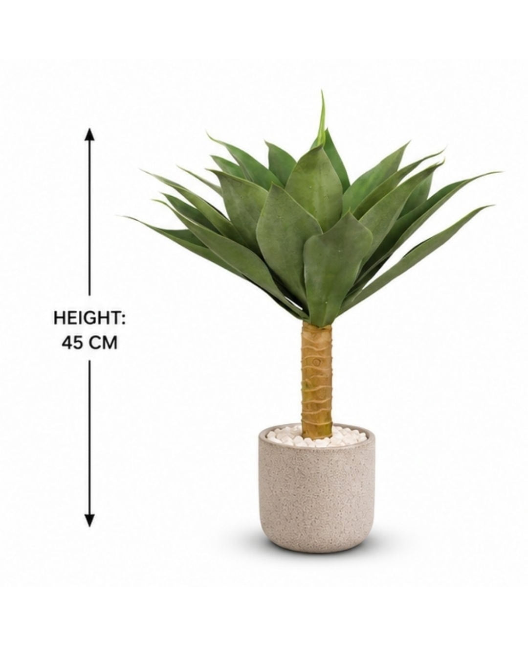Medium Faux Agave Green Tabletop Plant without Pot