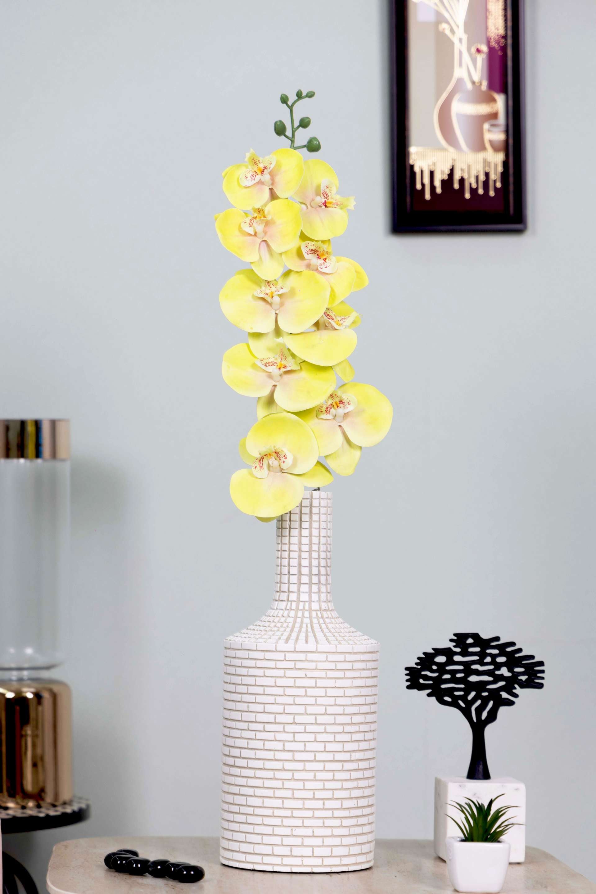 Artificial Orchid Stick-Orange