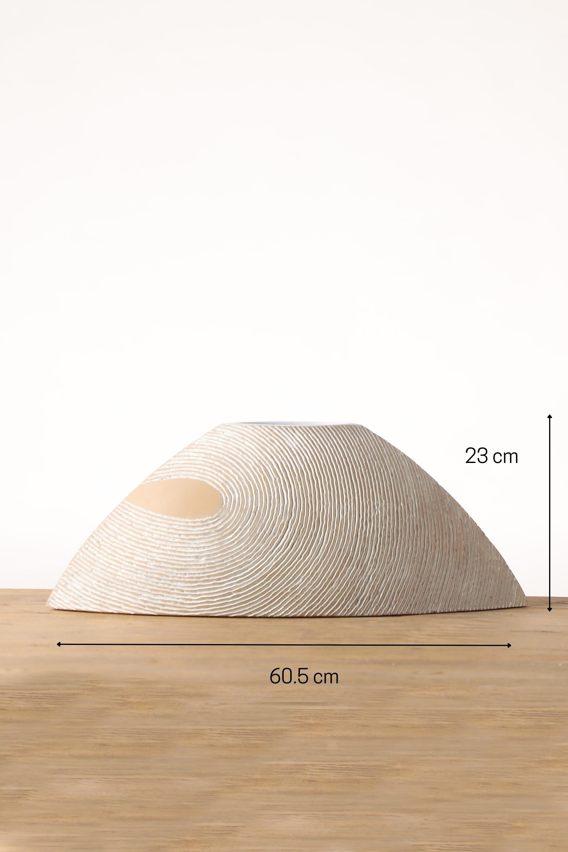 Bowl shape resin flower vase for your home or office decor- White