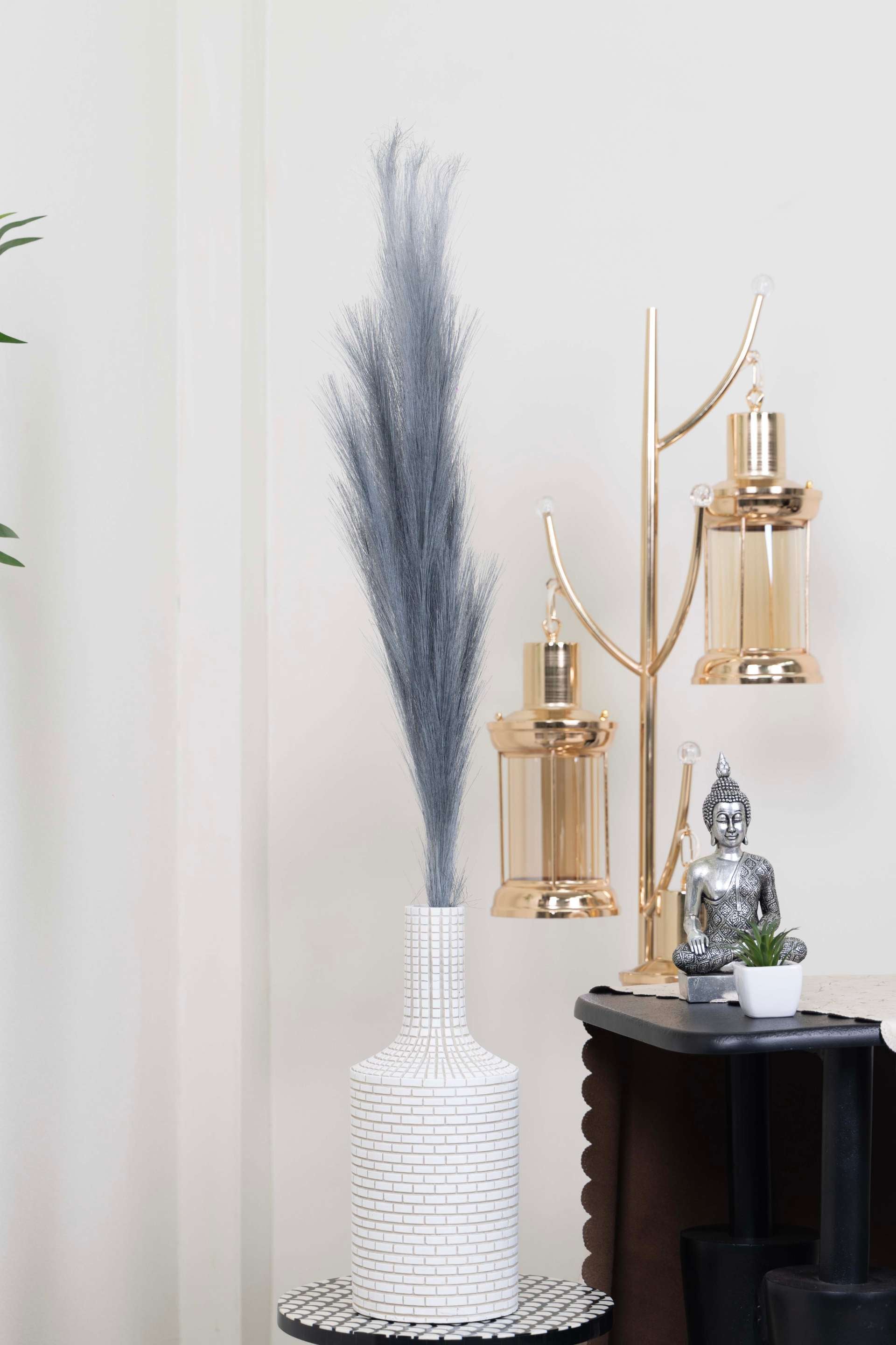 Charm Pampas Grass Stick-Dark Brown