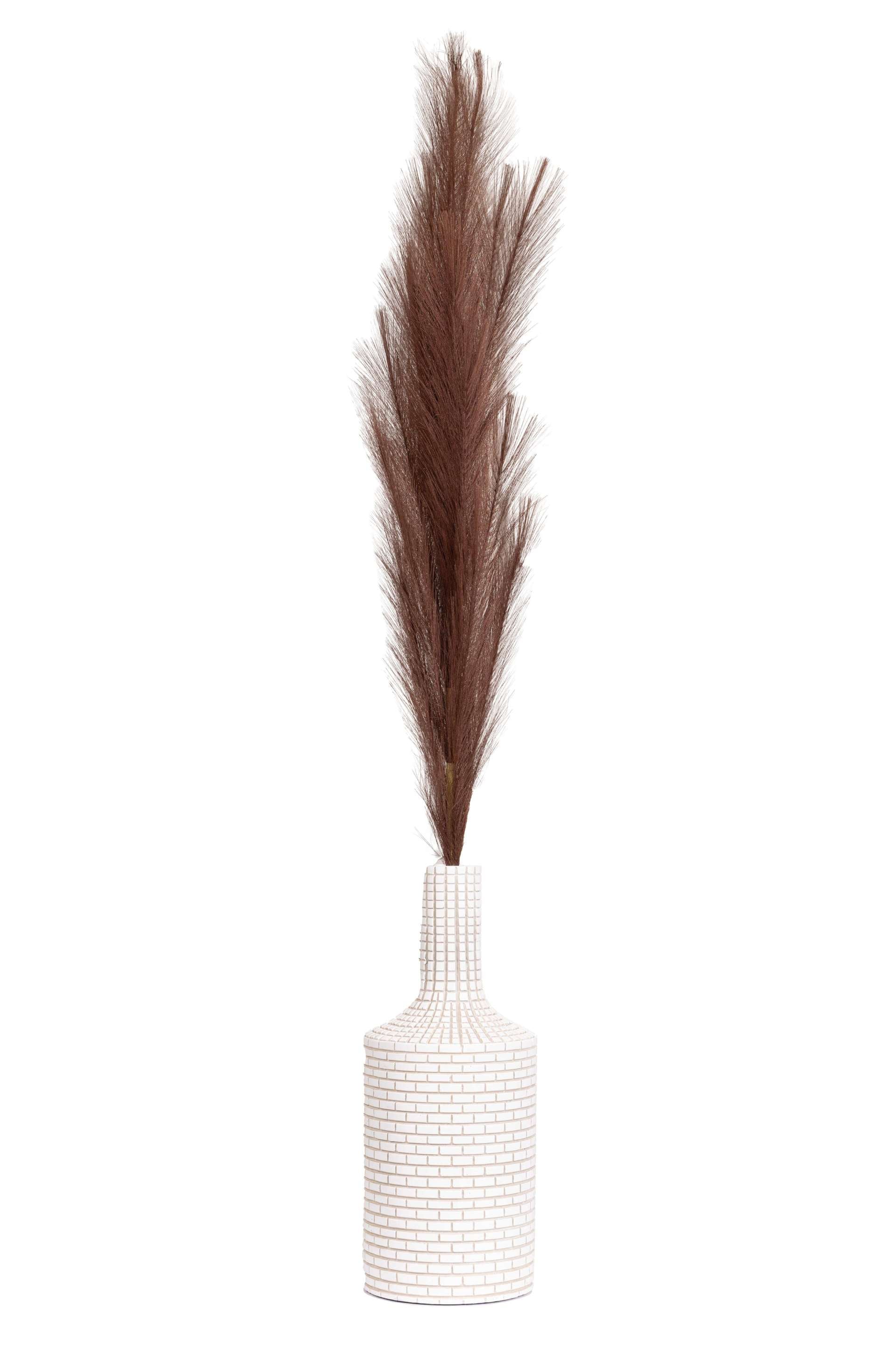 Charm Pampas Grass Stick-Dark Brown