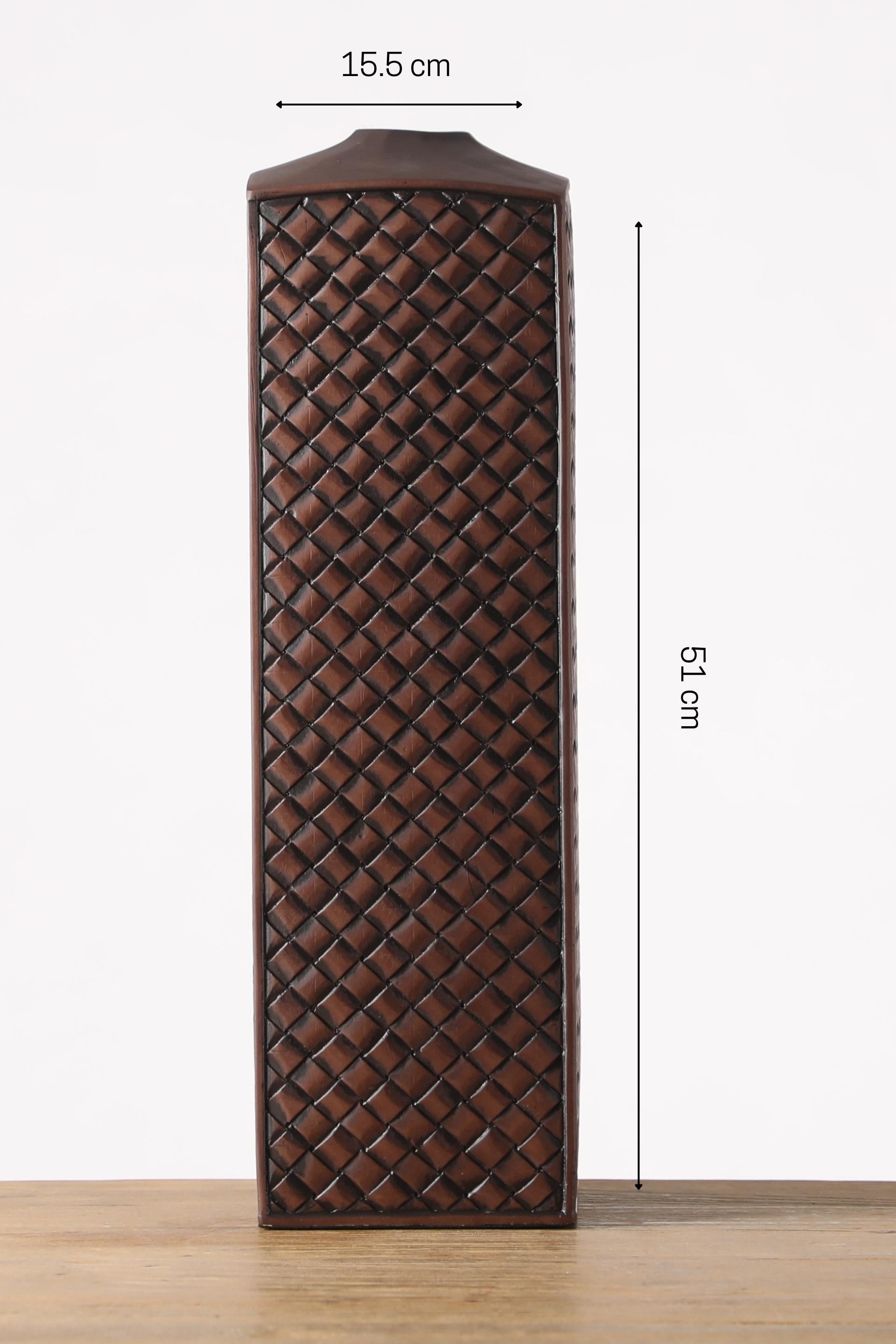 Tall and rectangular in shape resin vase for your home or office decor