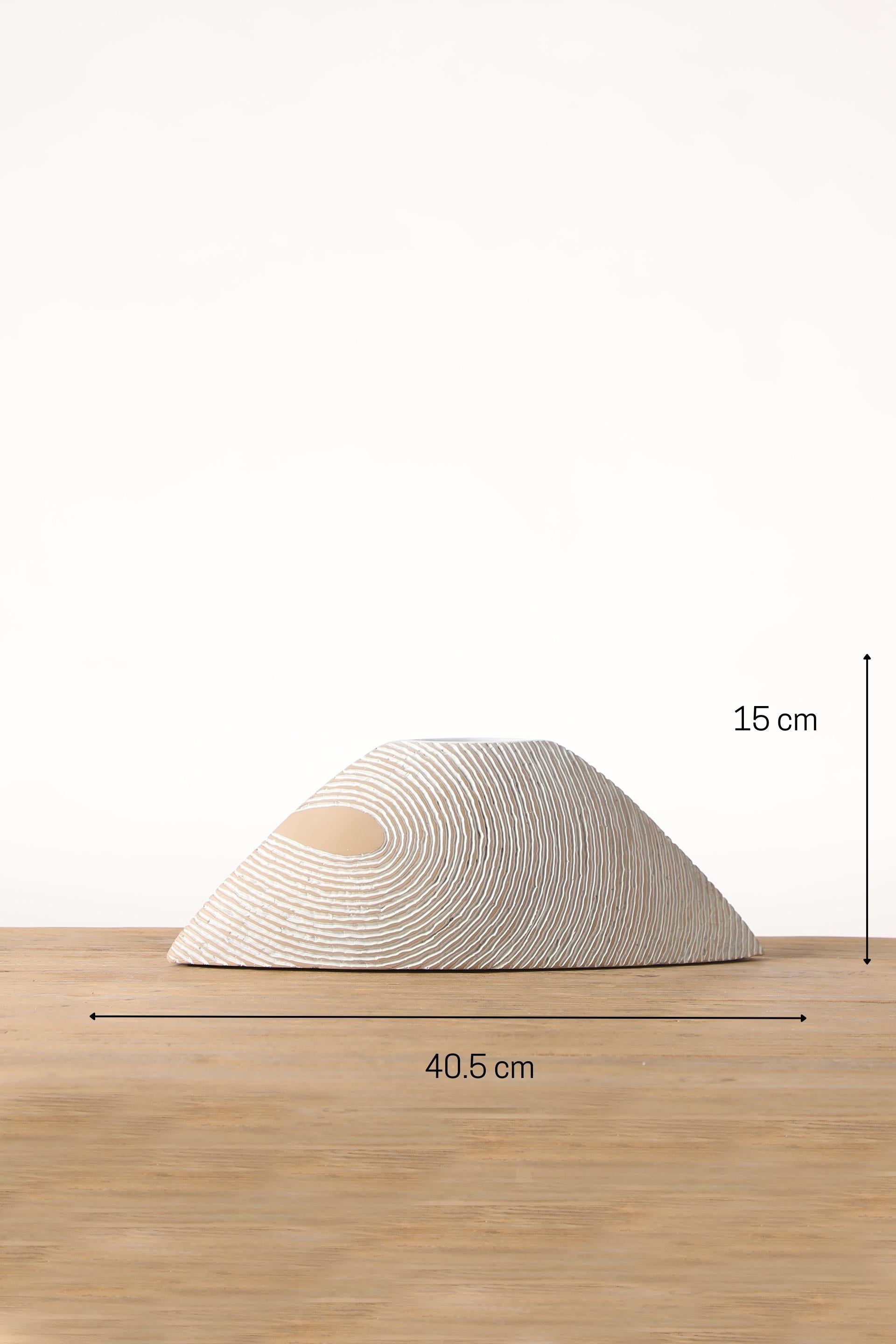 Bowl shape resin flower vase for your home or office decor- White