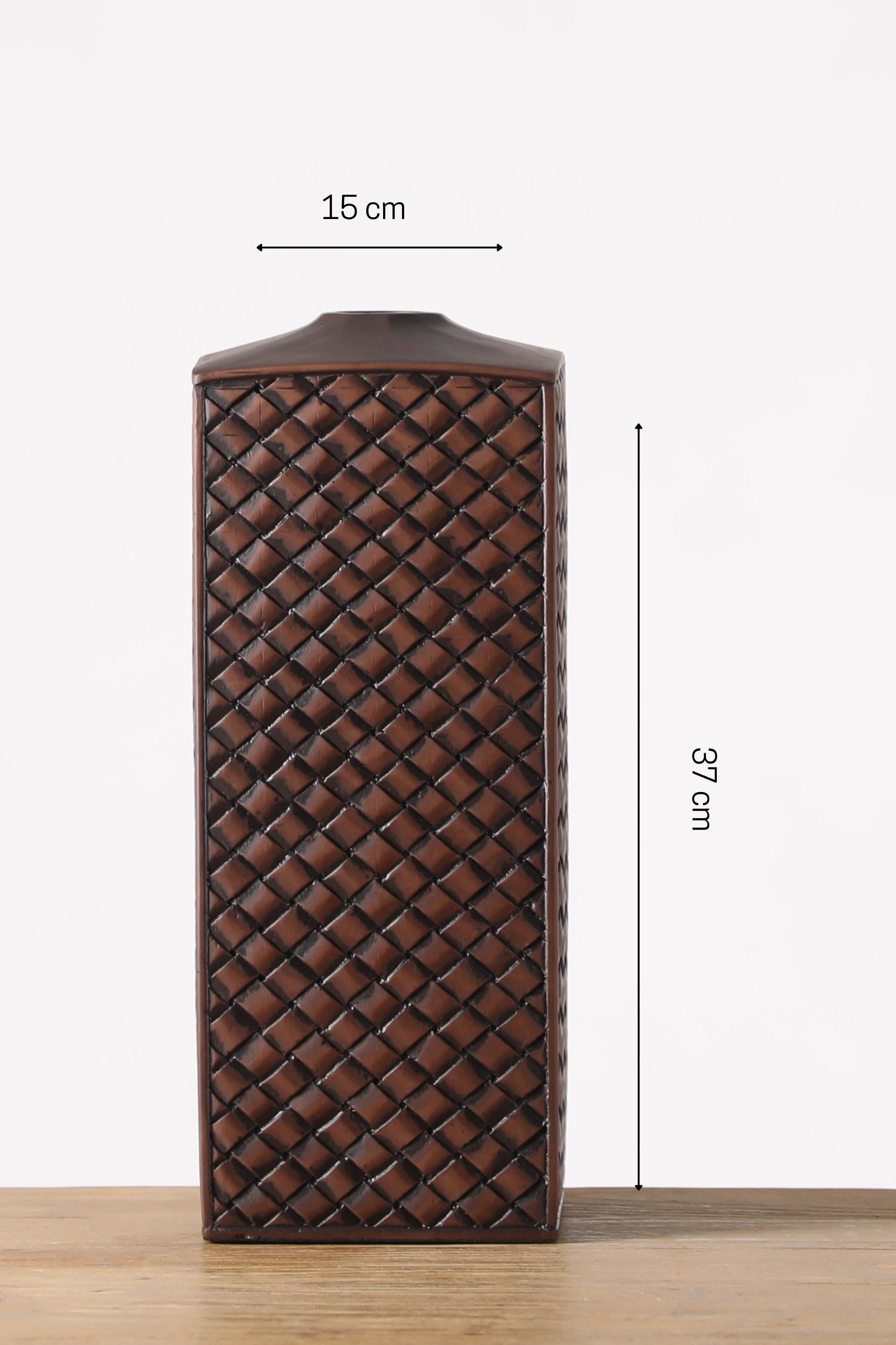 Tall and rectangular in shape resin vase for your home or office decor