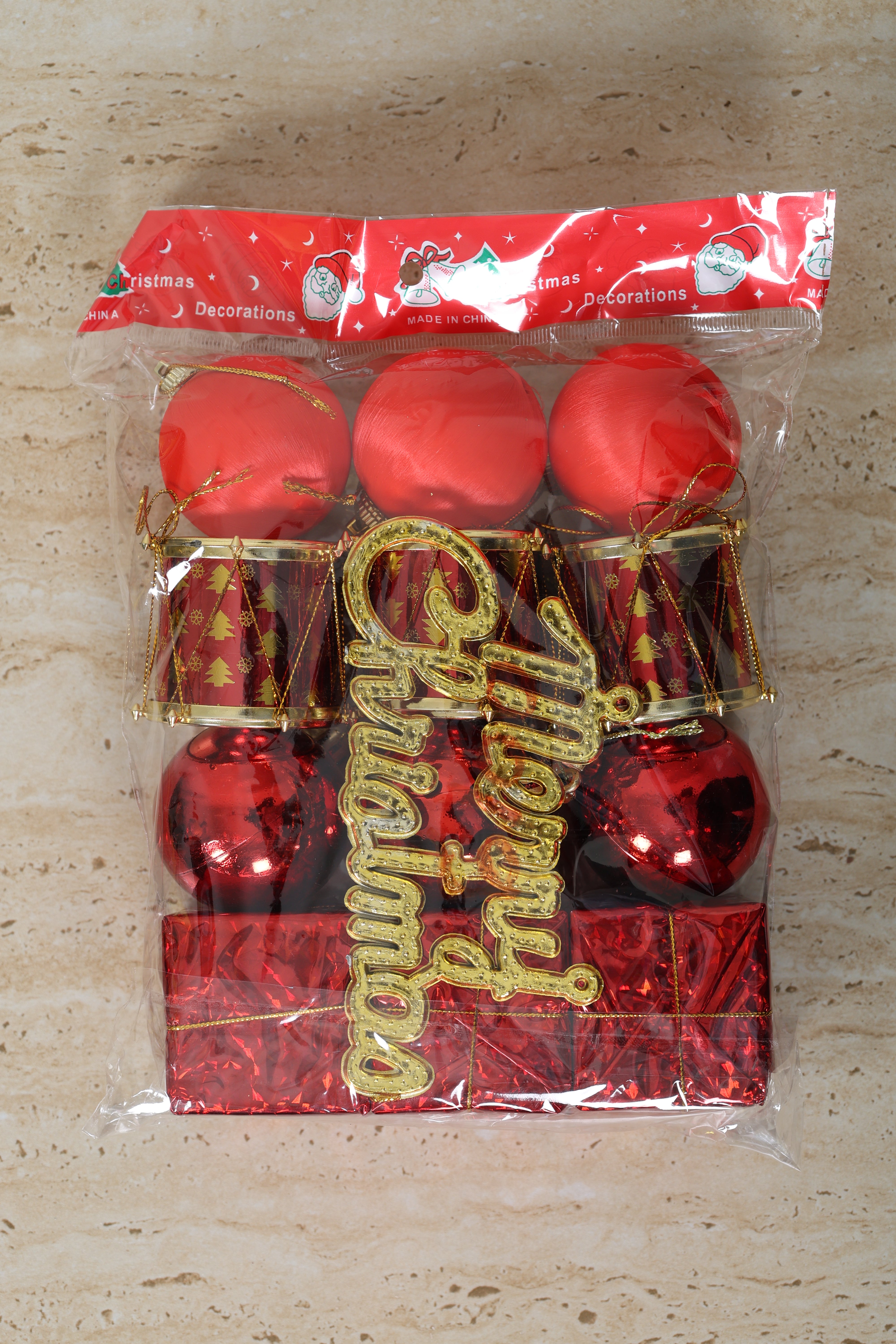 Red Christmas Decoration Set