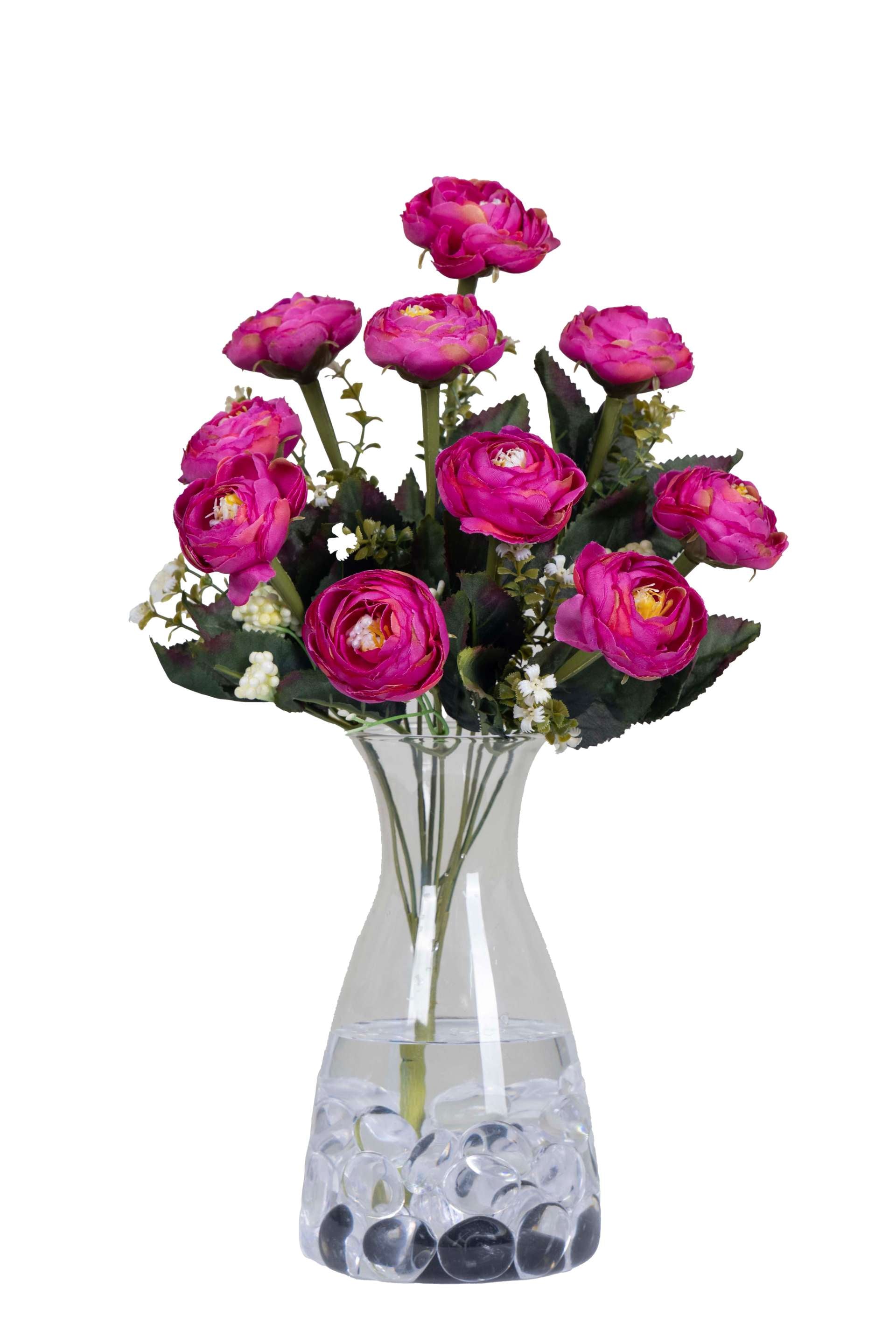 Vibrant Artificial Bloom Flower Bunch-Dark Pink
