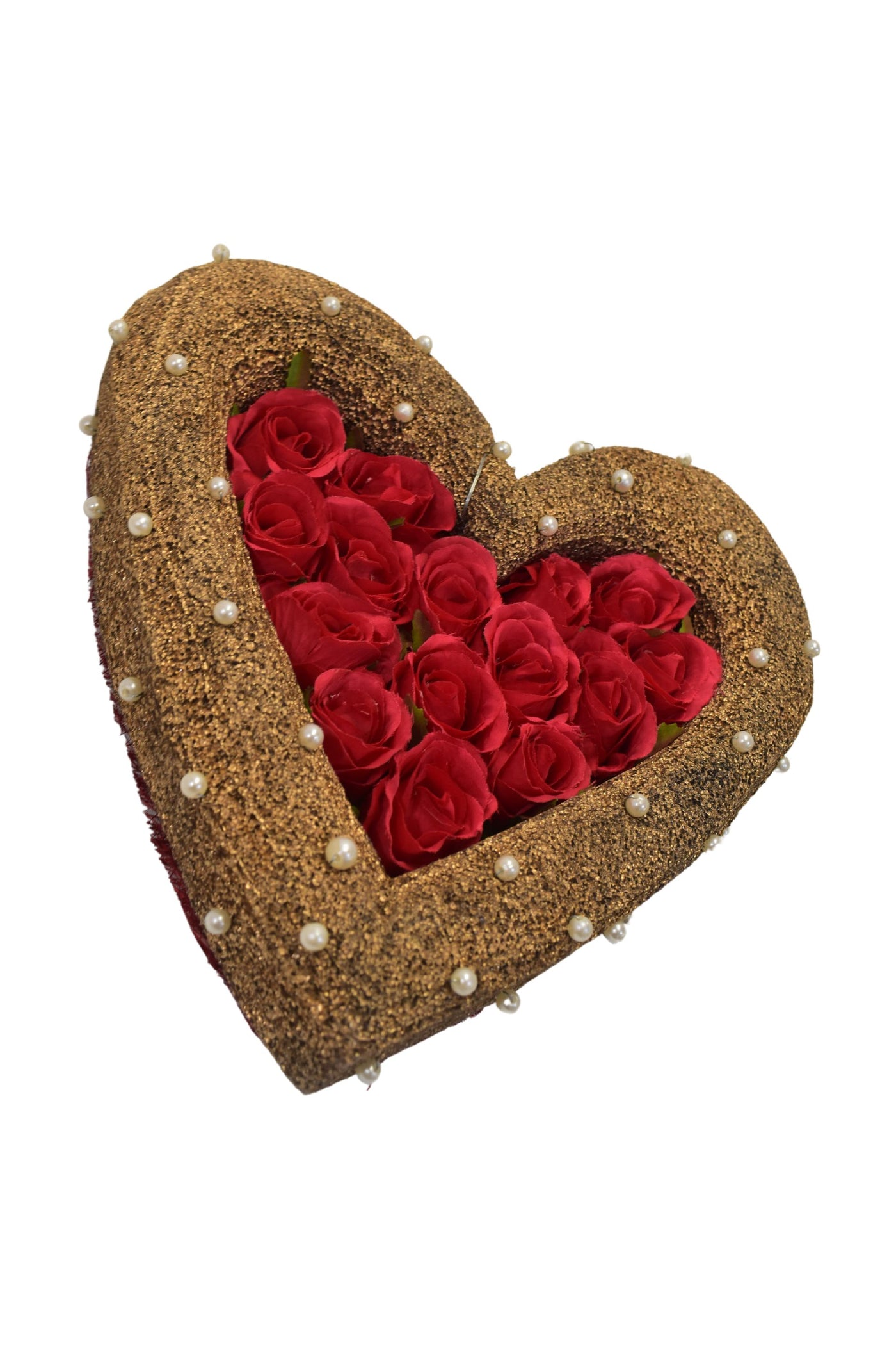 Golden Heart Rose Arrangement – The Ultimate Valentine’s Gift