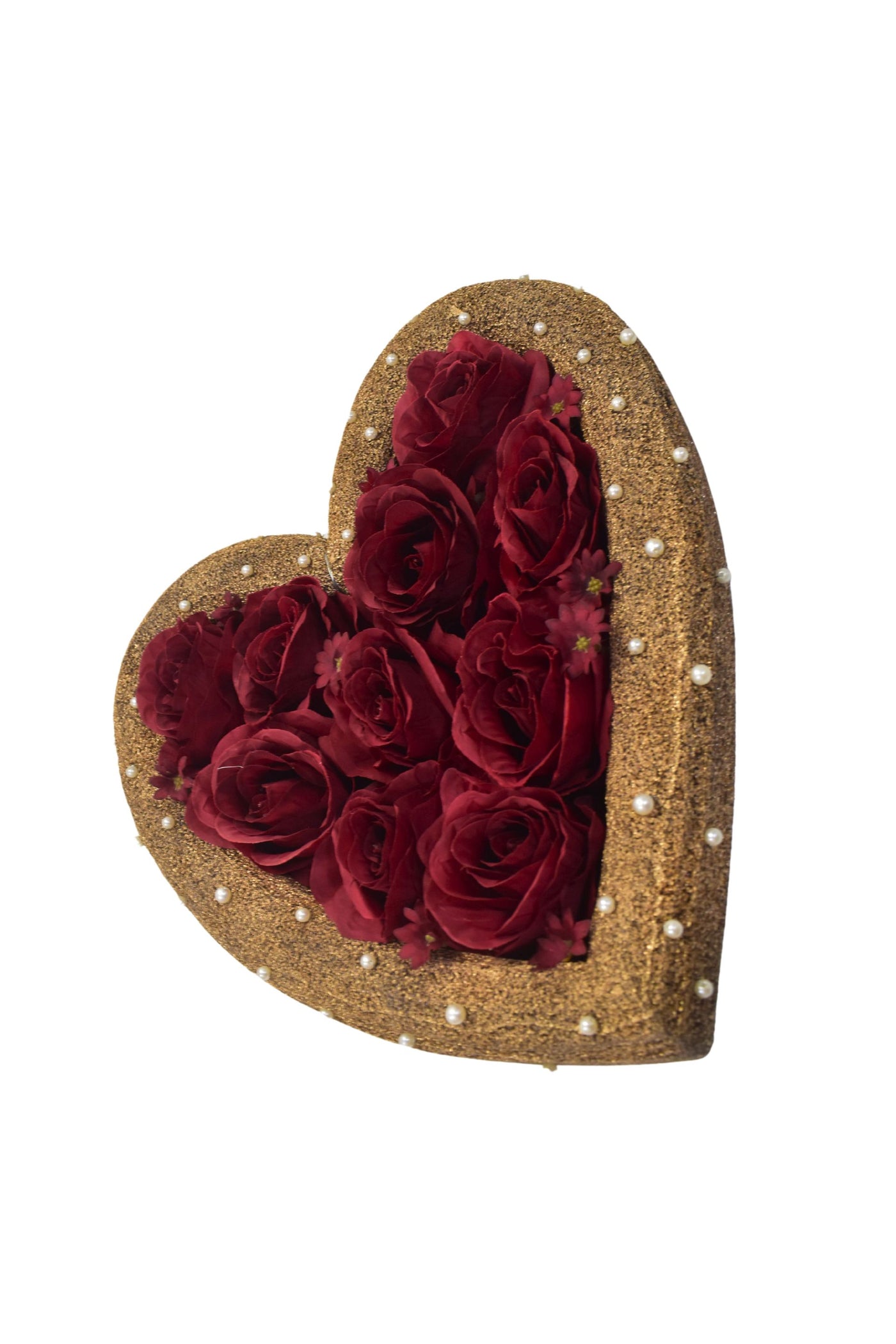 Golden Heart Rose Arrangement ( Big Size ) – The Ultimate Valentine’s Gift