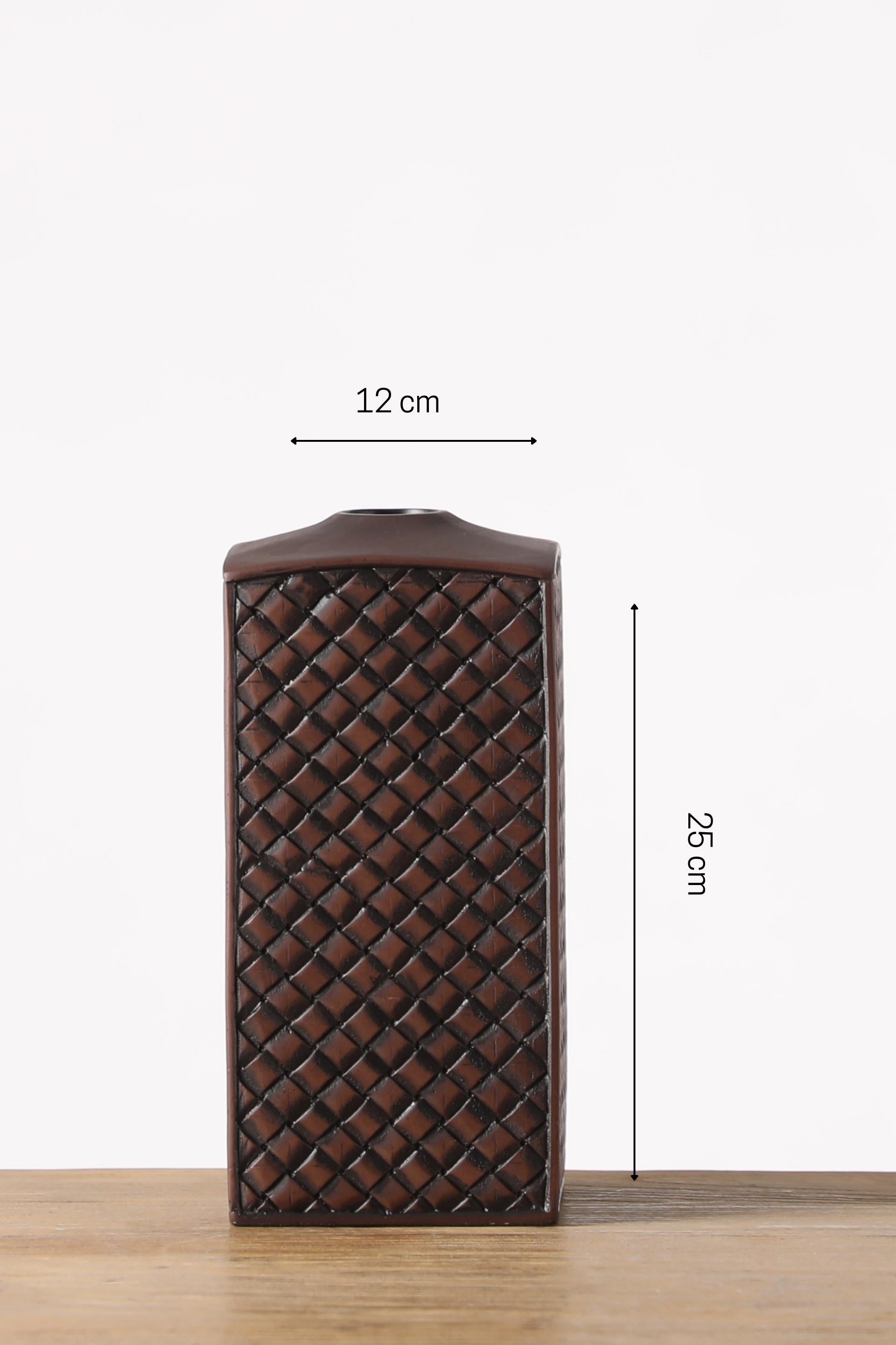 Tall and rectangular in shape resin vase for your home or office decor