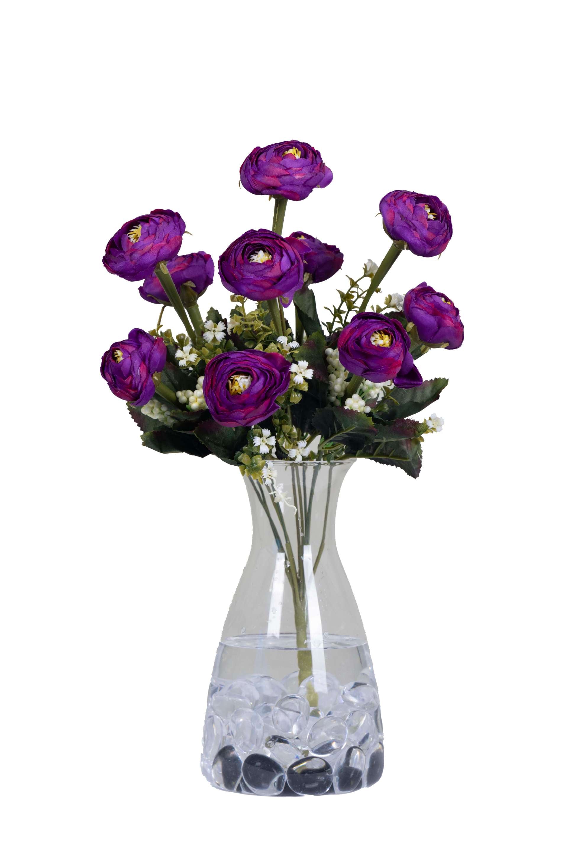 Vibrant Artificial Bloom Flower Bunch-Dark Pink