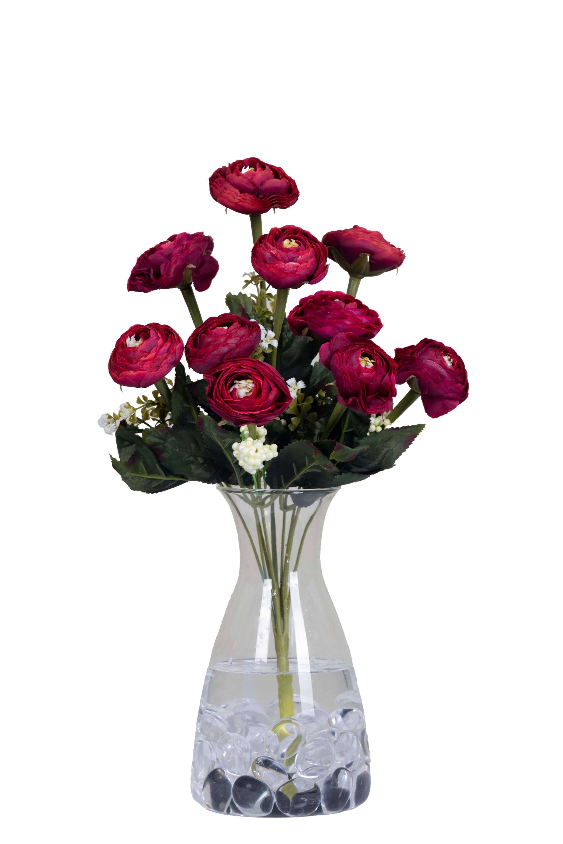 Vibrant Artificial Bloom Flower Bunch-Dark Pink