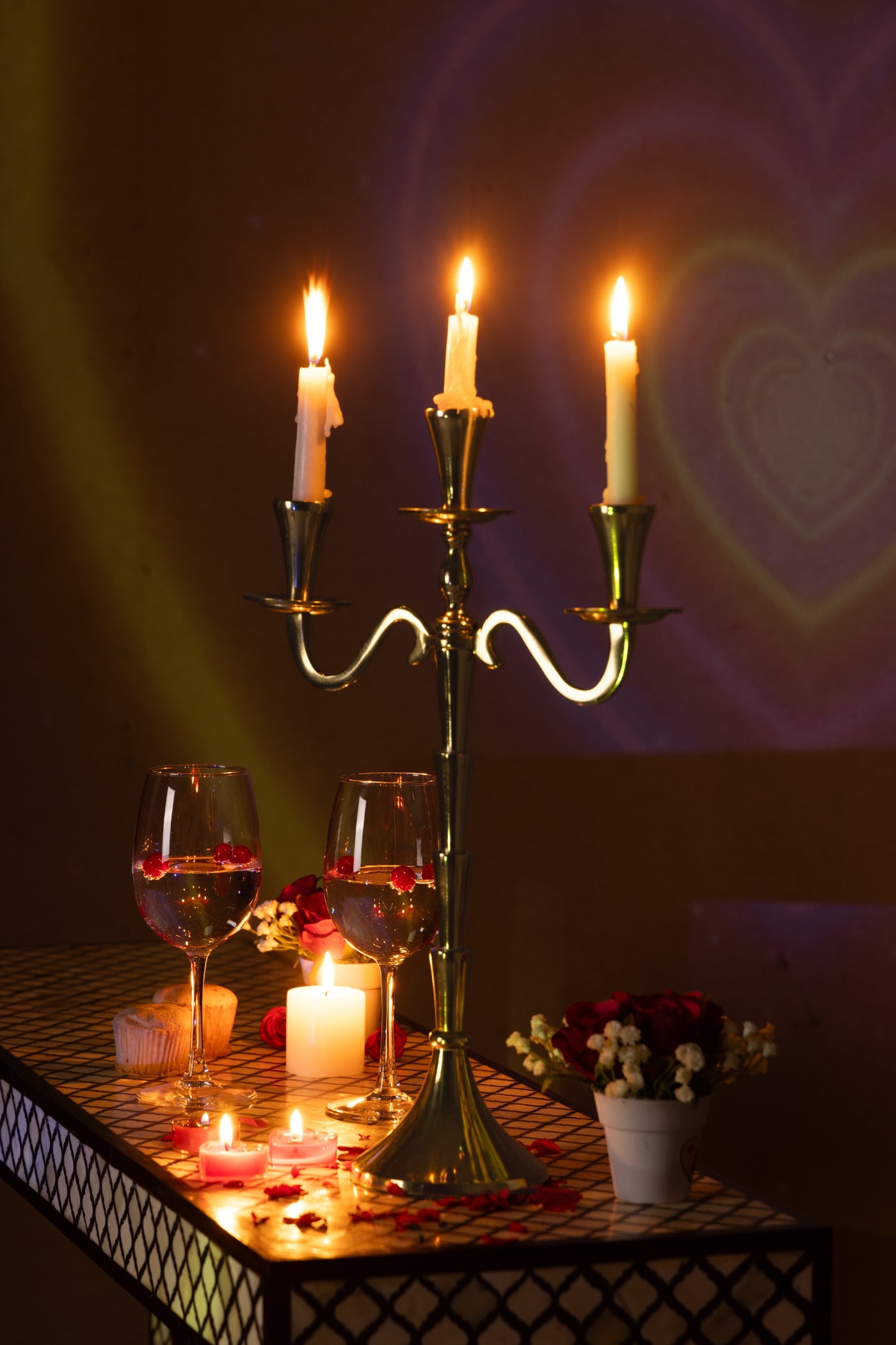 Romantic Glow Candelabra - Silver