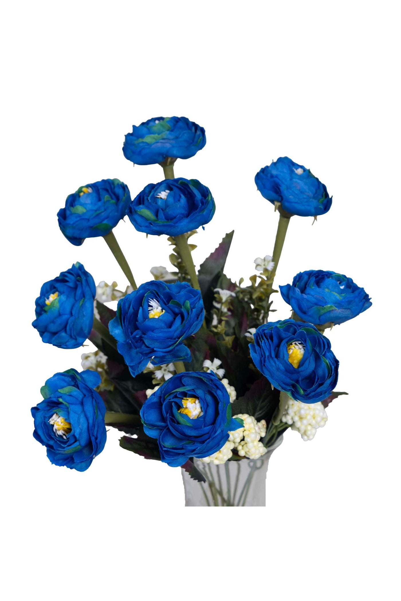 Vibrant Artificial Bloom Flower Bunch-Blue