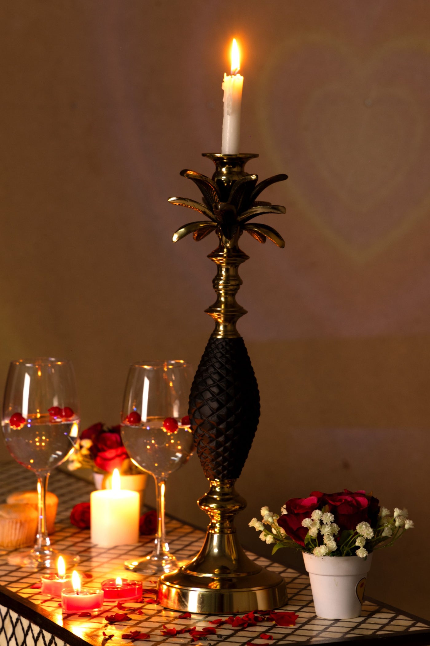 Eternal Glow Pineapple Candle Holders