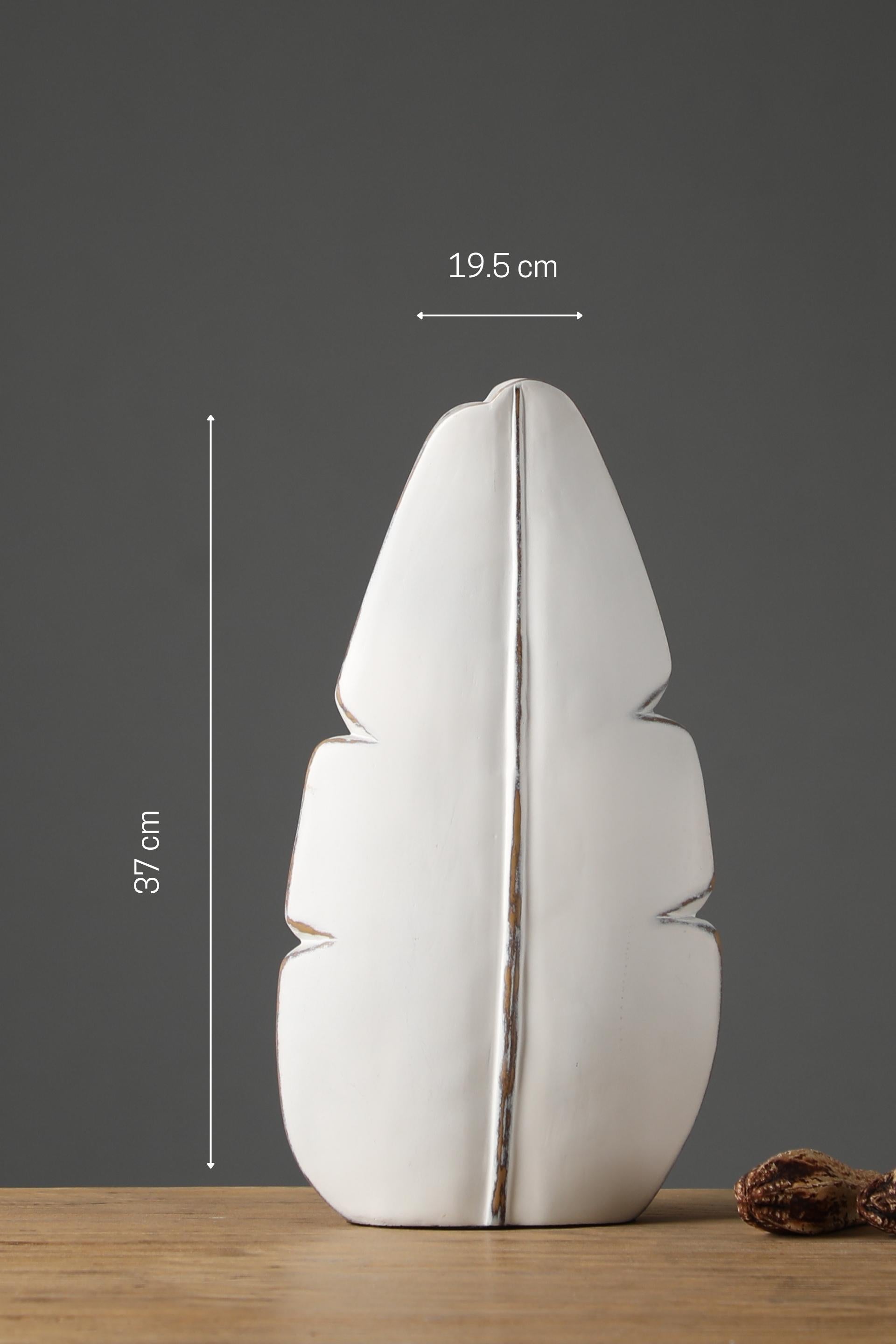 Leaf shape resin vase for your home or office decor