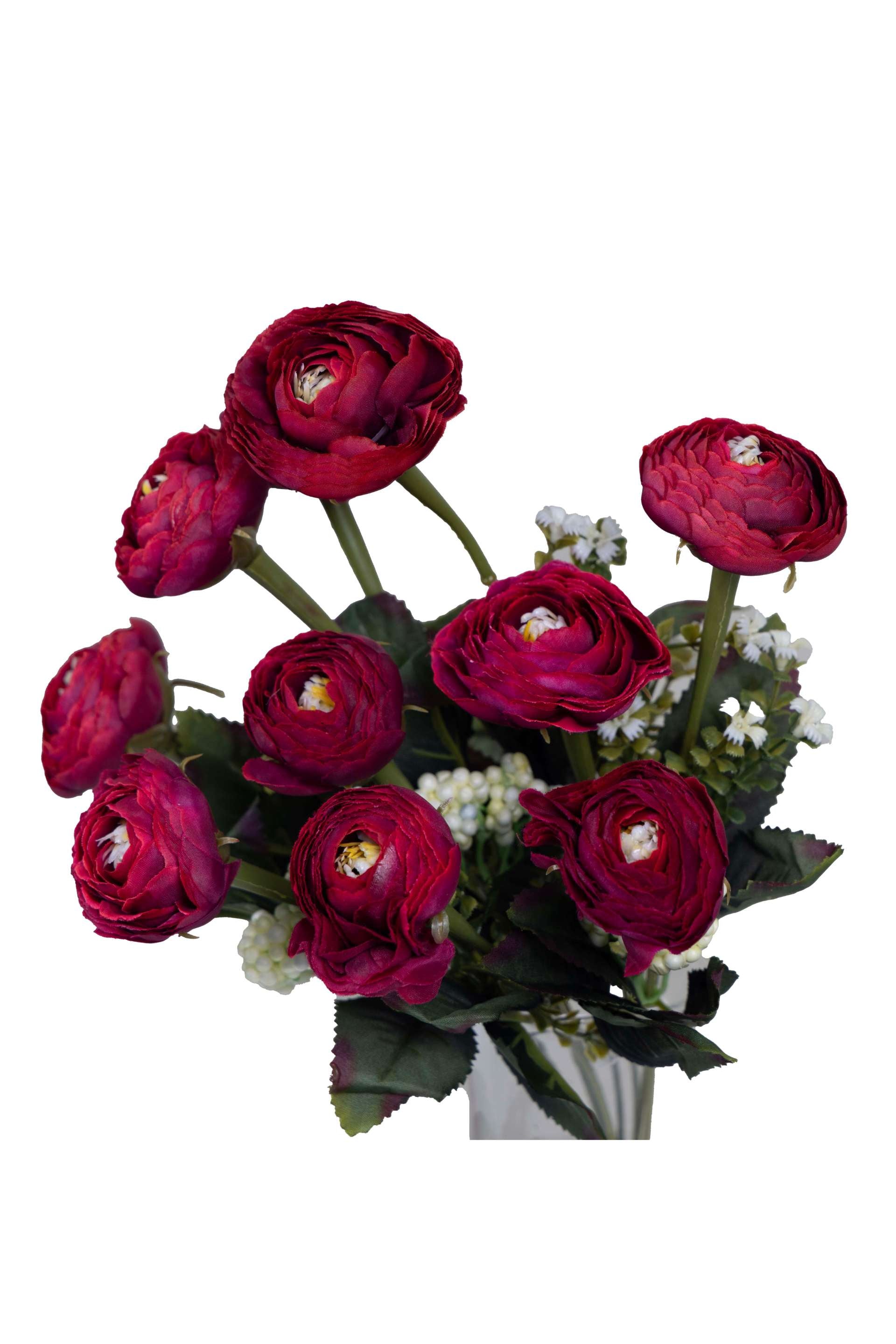 Vibrant Artificial Bloom Flower Bunch-Dark Pink
