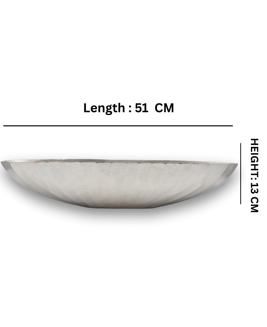 Milan Boat Shaped Metal Platter