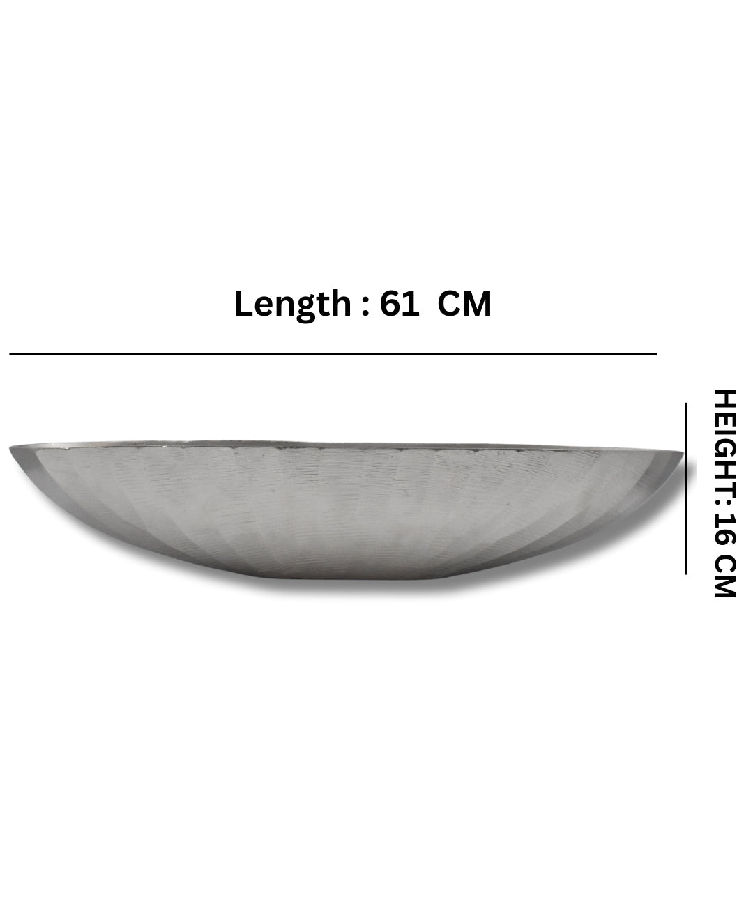 Milan Boat Shaped Metal Platter