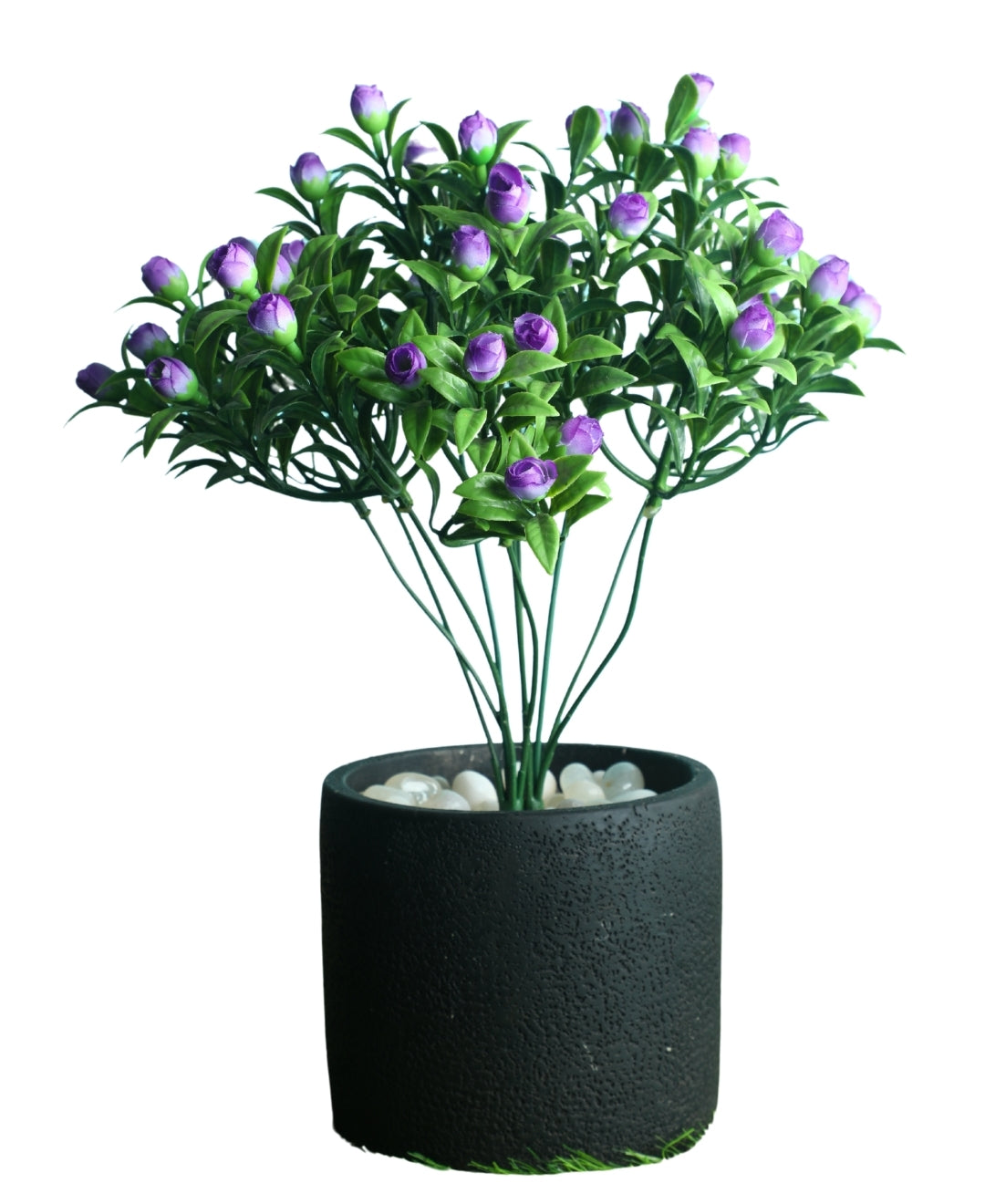 Pollination Stunning Artificial small plant Flower Bunch without Pot Home (Pack of 2)
