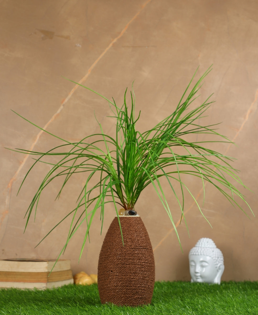 Pollination Attractive Artificial small plant Bush without Pot for Home Decor (Pack of 2)