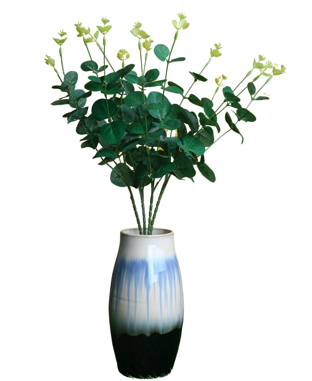 Pollination Eucalyptus Artificial Flower Bunch without Pot (Pack of 2)