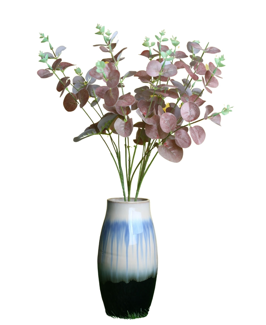 PolliNation Pink Eucalyptus Artificial small plant Flower Bunch Without Pot for Home, Office, Restaurant, Hotel, Party, Balcony, Garden Decor, Indoor (Pack of 1)