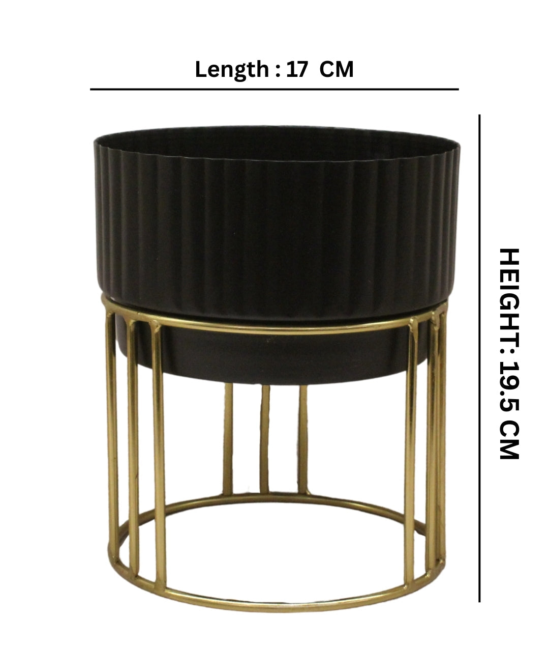 Pollination weston crafts metal Planter stand with pot for your Home or Office Decor-Small