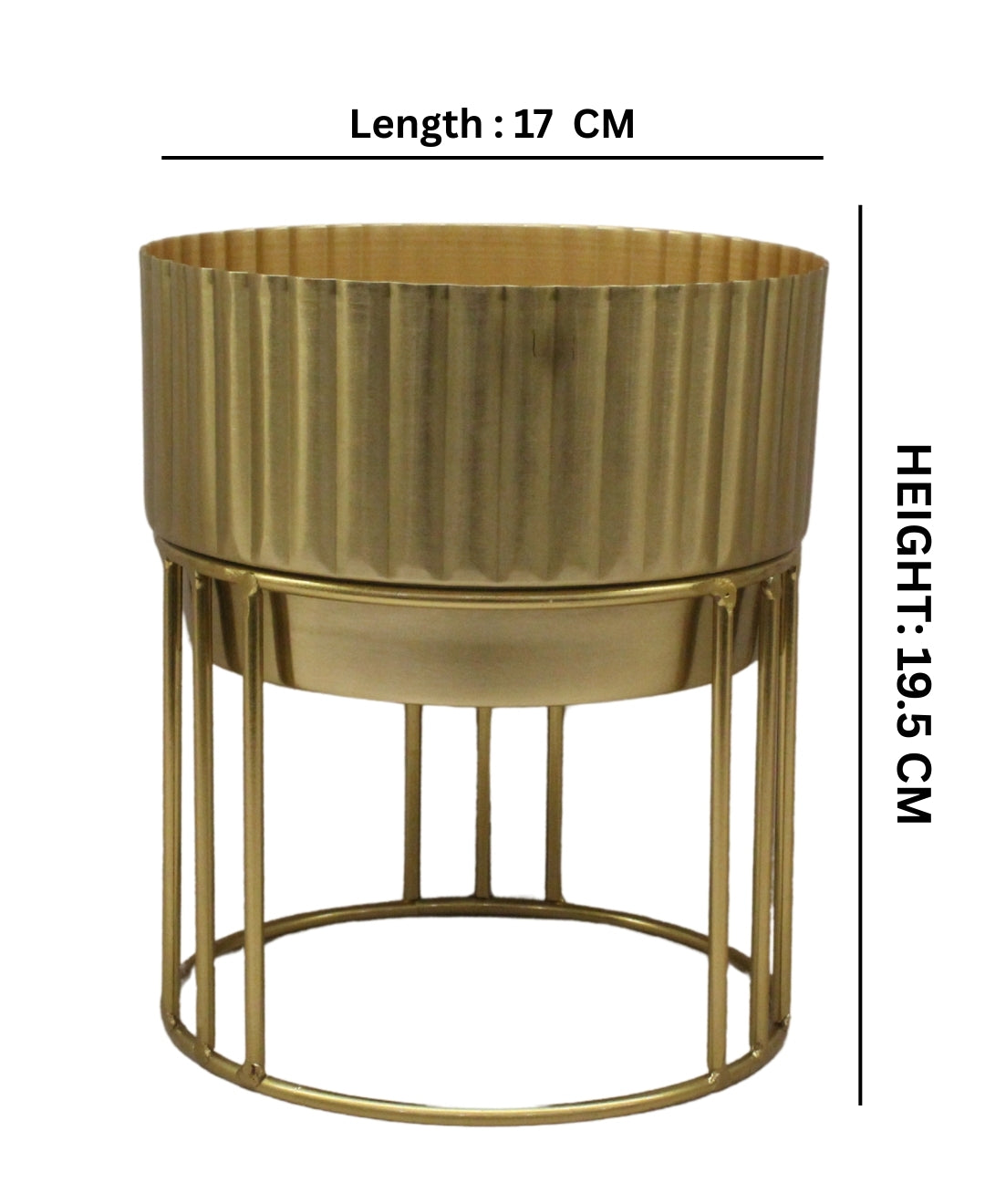 Pollination weston crafts metal Planter stand with pot for your Home or Office Decor-Small