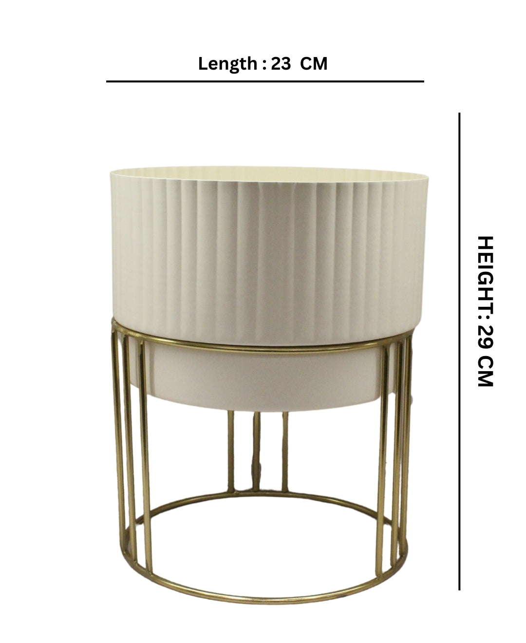 Pollination weston crafts metal Planter stand with pot for your Home or Office Decor-Medium